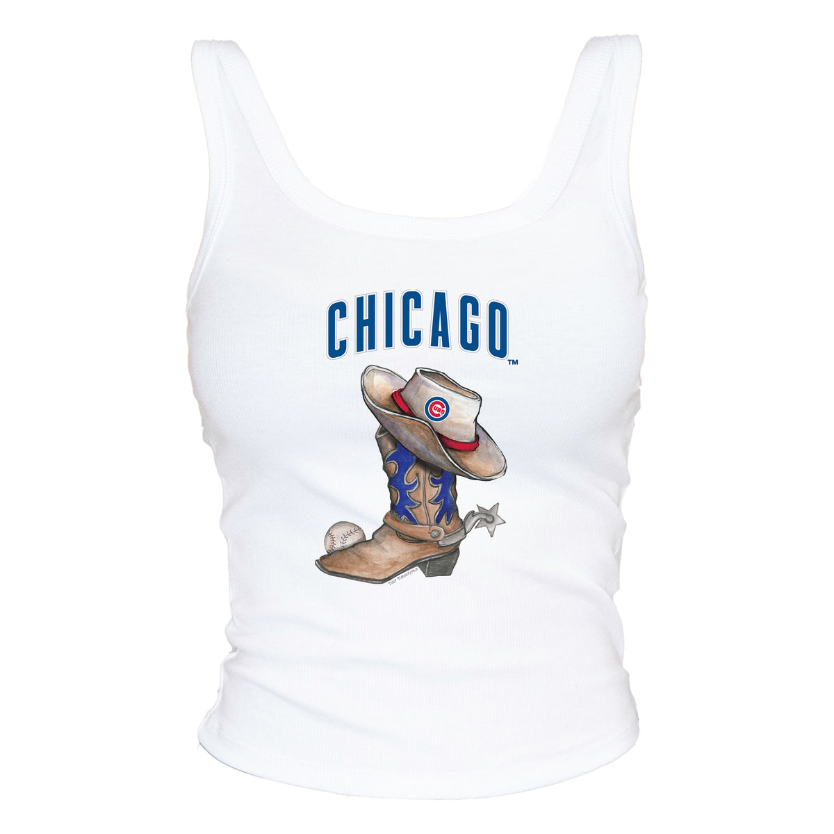 Chicago Cubs Cowboy Boot Ribbed Tank