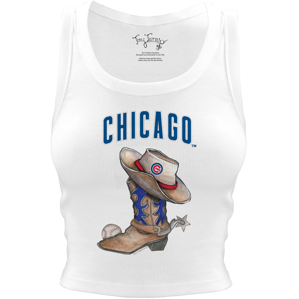 Chicago Cubs Cowboy Boot Crop Tank