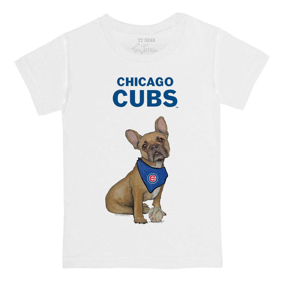 Chicago Cubs French Bulldog Tee Shirt