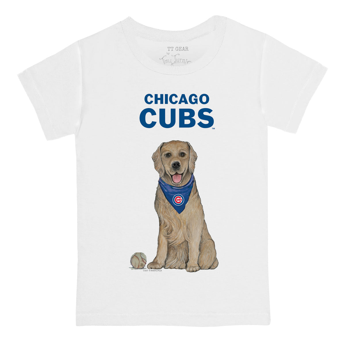 Chicago Cubs Golden Retriever Tee Shirt