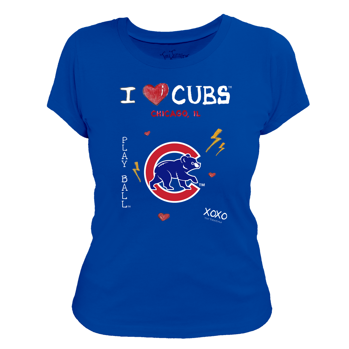 I Heart Cubs Women's Tee Shirt - Tiny Turnip