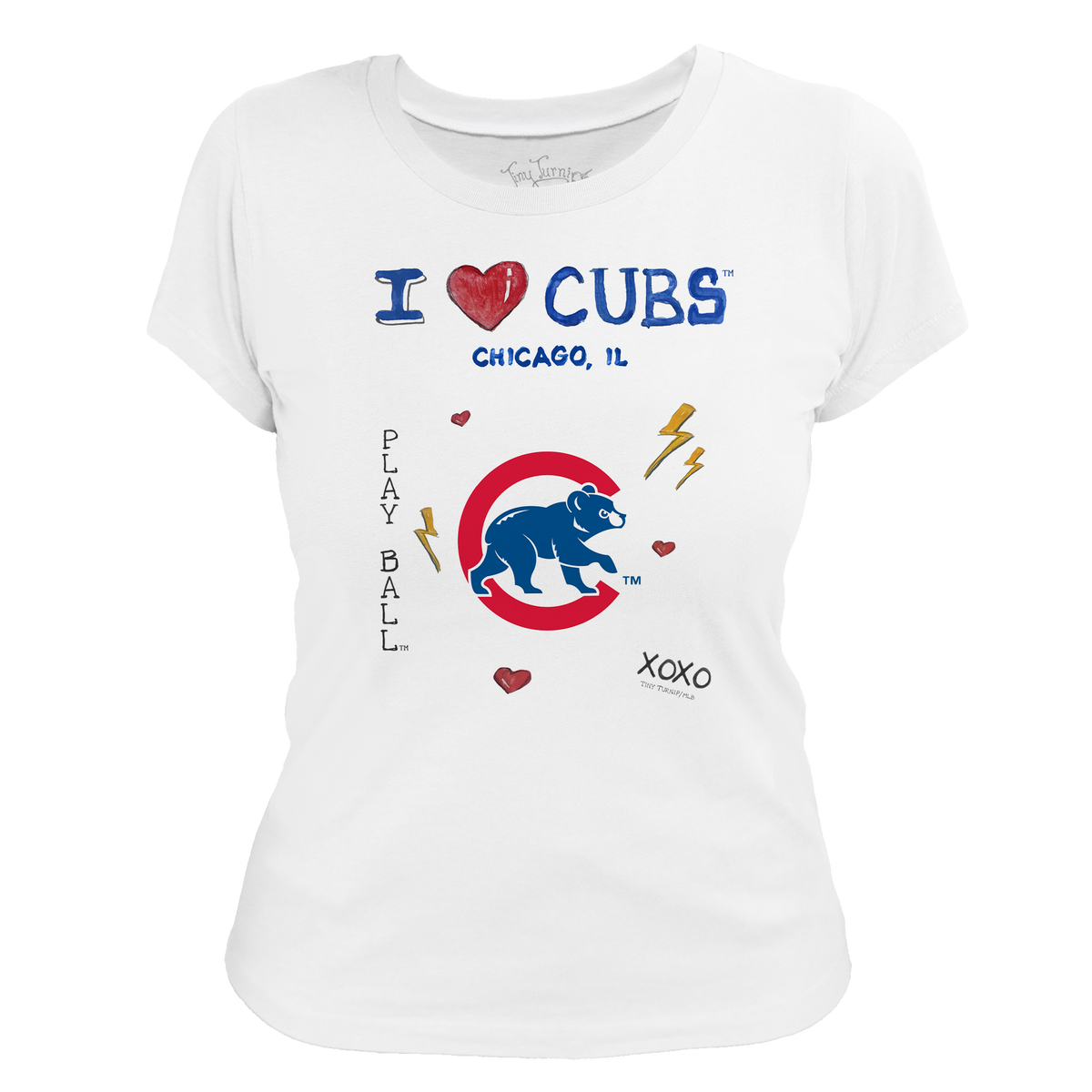 I Heart Cubs Women's Tee Shirt - Tiny Turnip