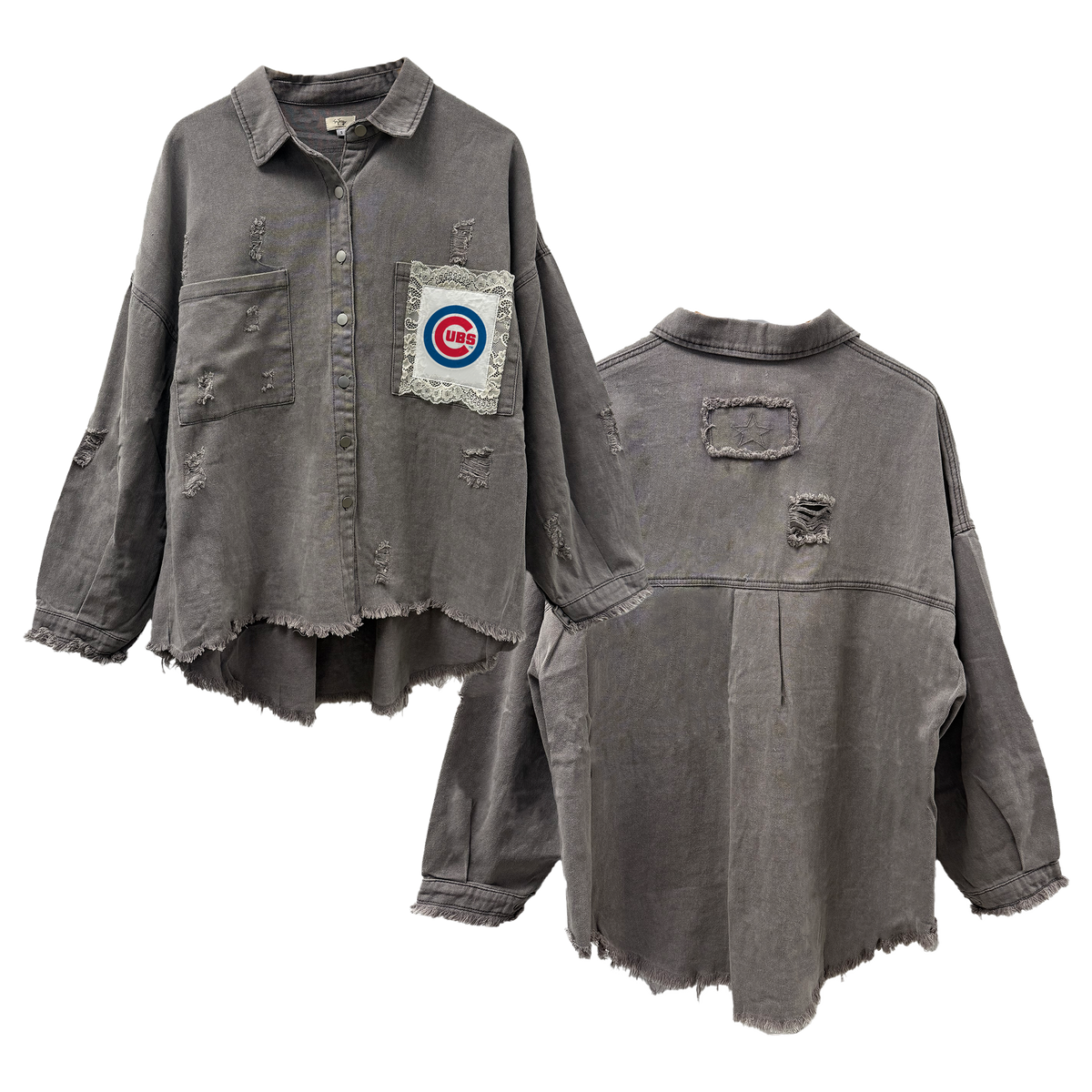 Chicago Cubs Lace Olivia Jacket - Tiny Turnip