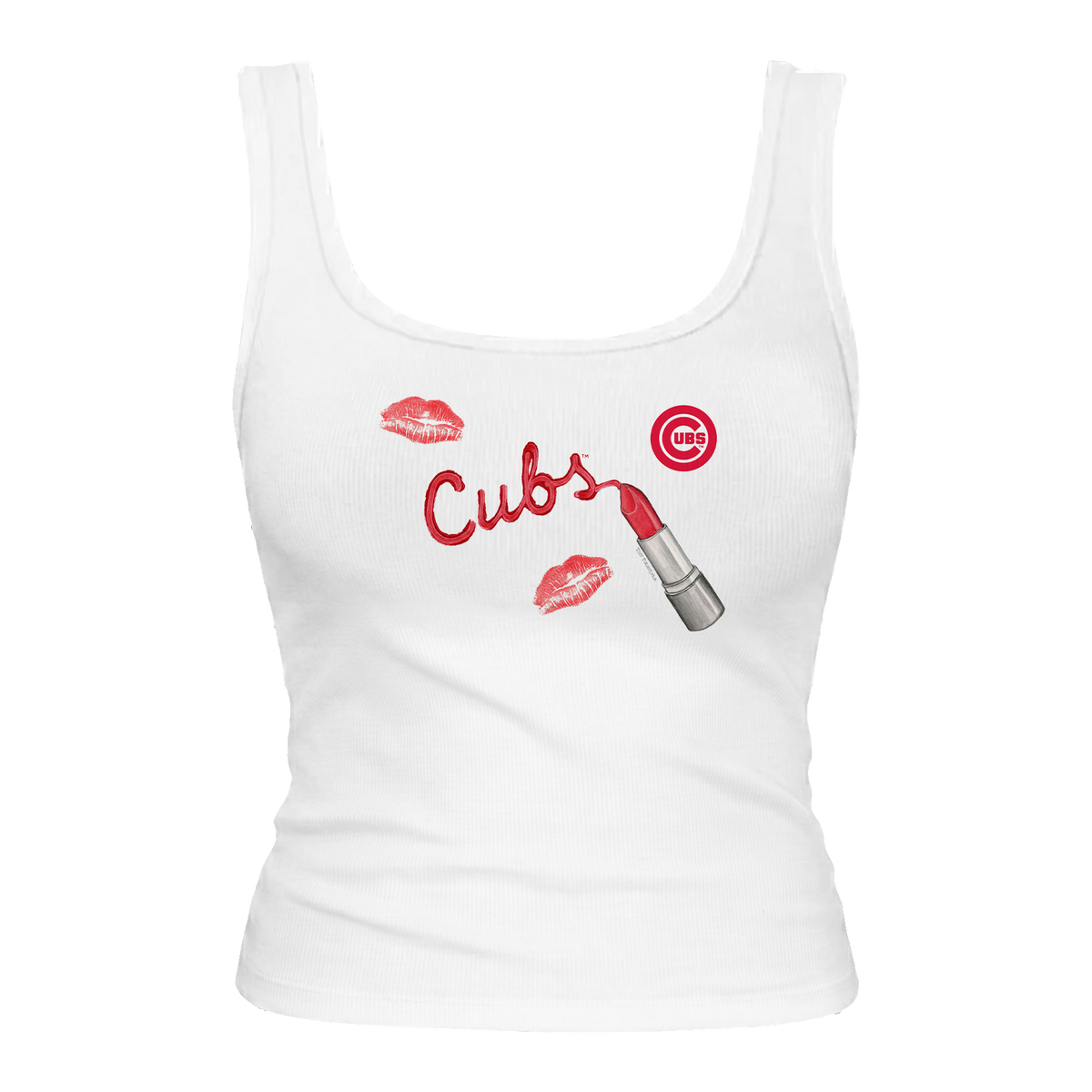 Chicago Cubs Lipstick Emmy Tank