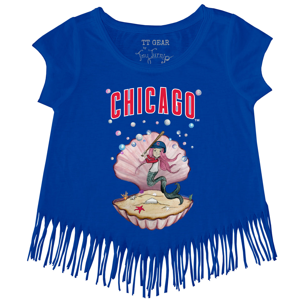 Chicago Cubs Mermaid Fringe Tee