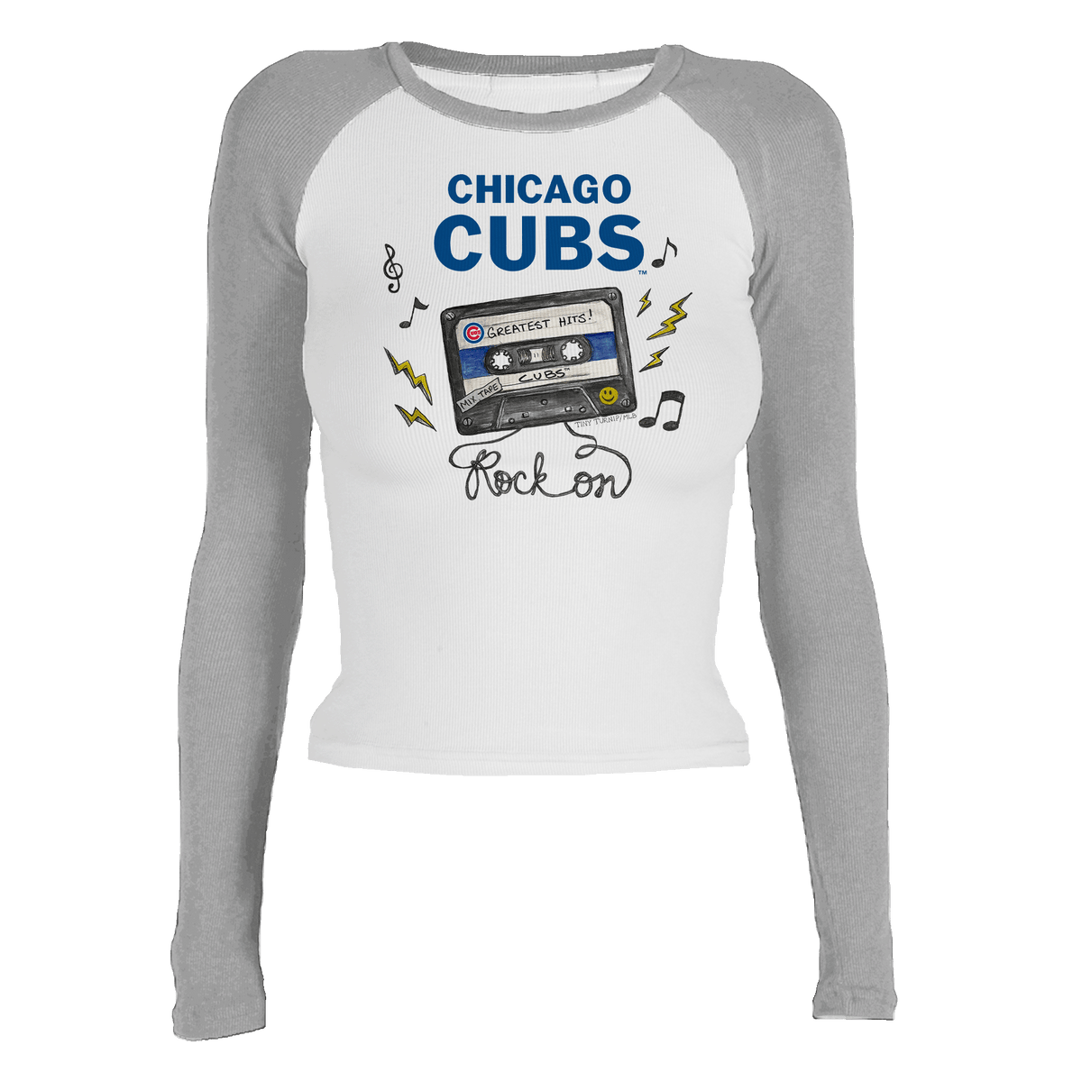 Chicago Cubs Mixtape Roxy Raglan Long Sleeve