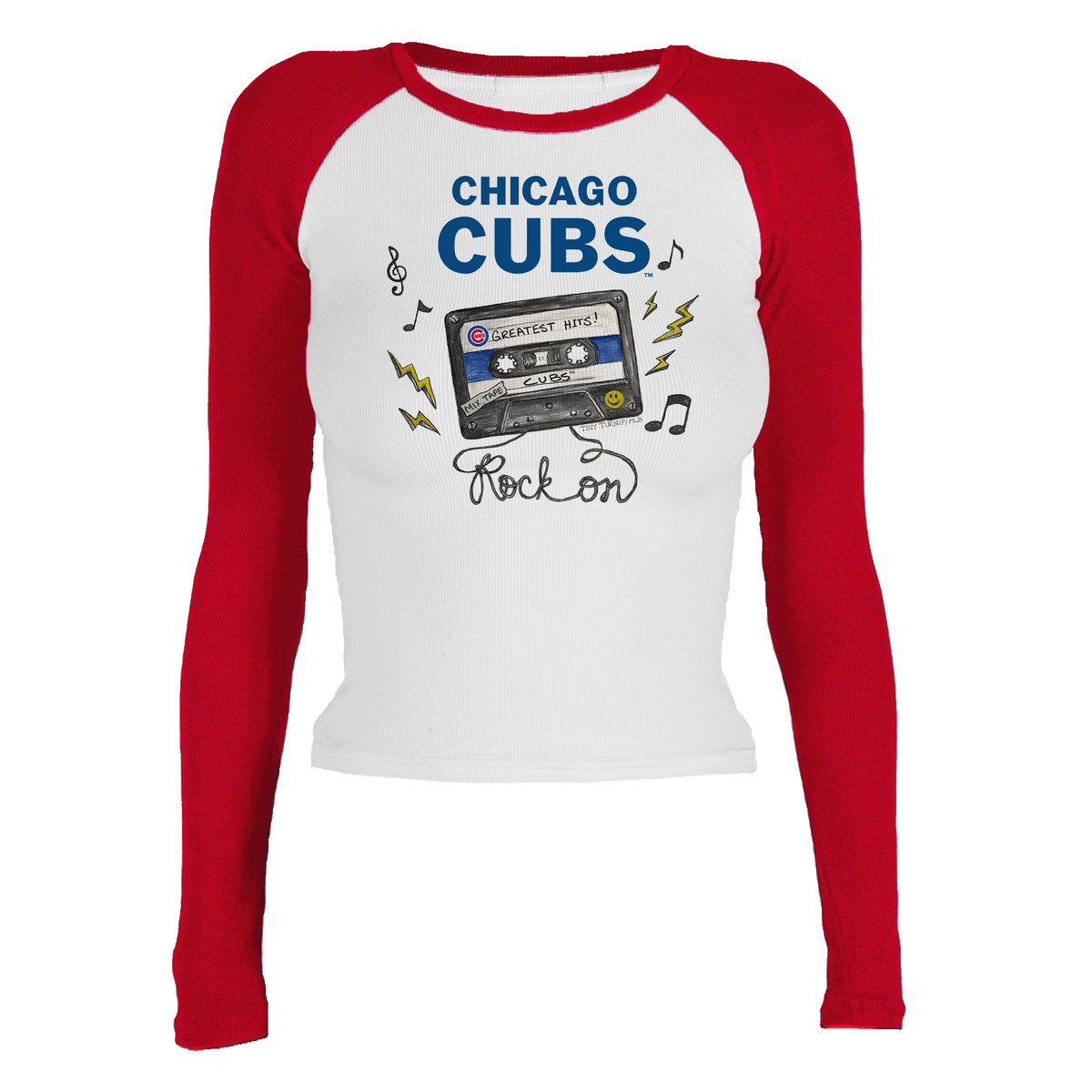Chicago Cubs Mixtape Roxy Raglan Long Sleeve