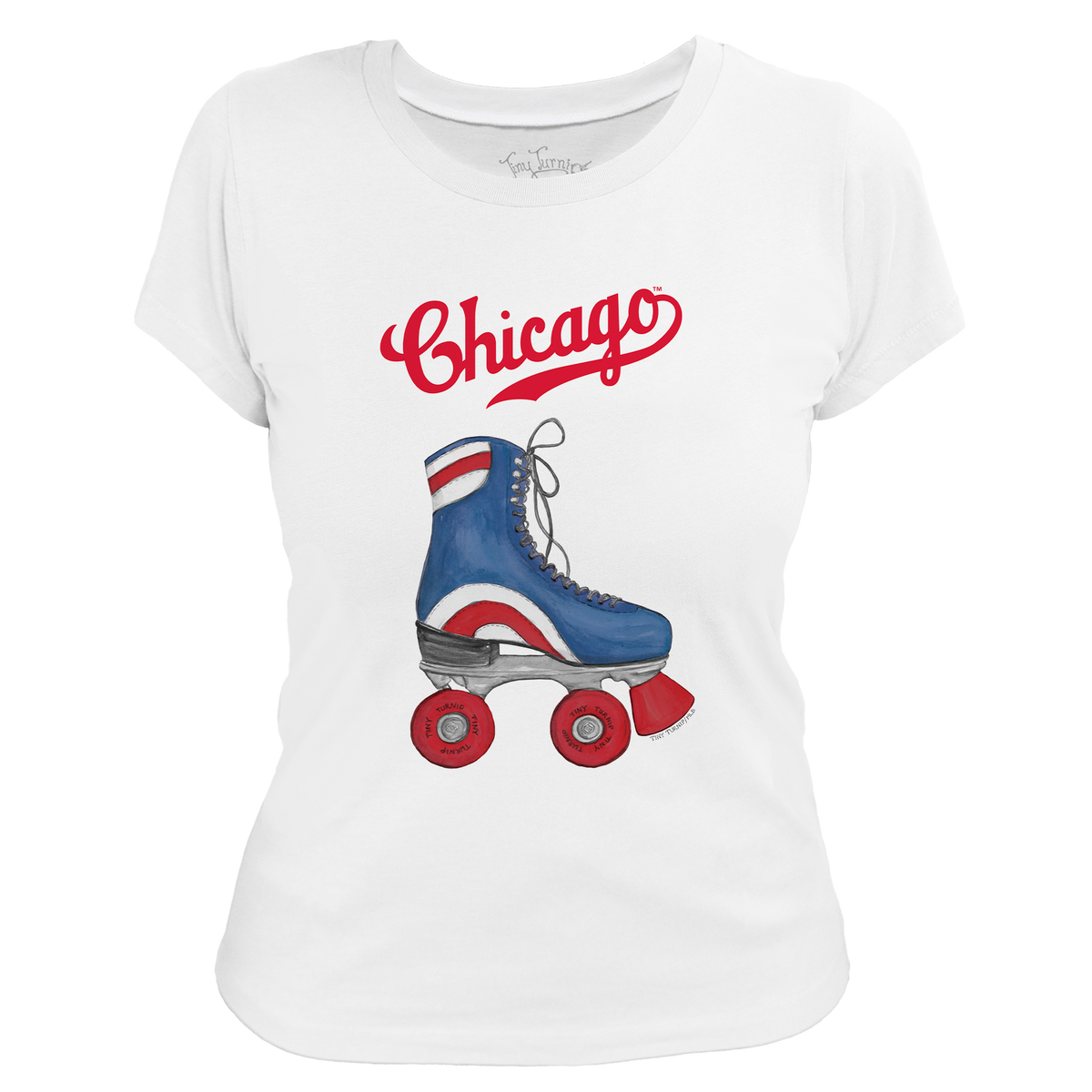 Chicago Cubs Retro Skate Women's Tee Shirt
