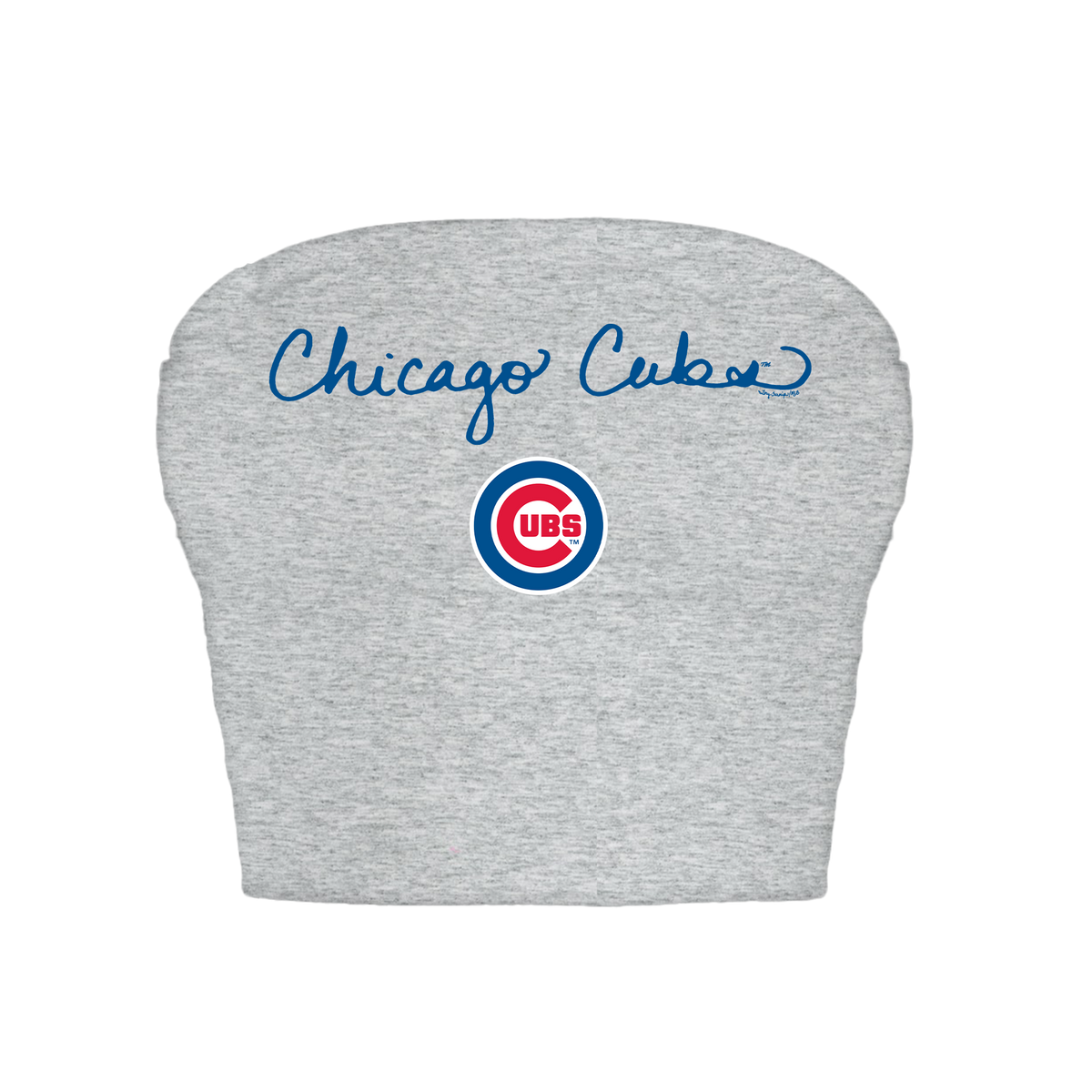 Chicago Cubs Logo Script Crop Tube Top