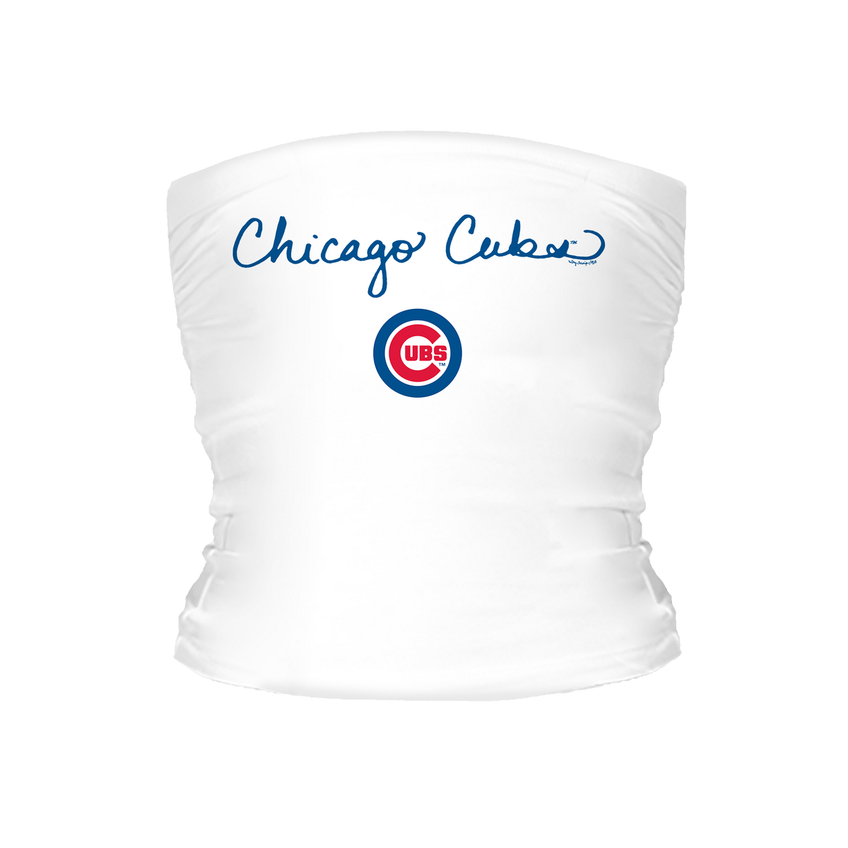Chicago Cubs Logo Script Tube Top - Tiny Turnip