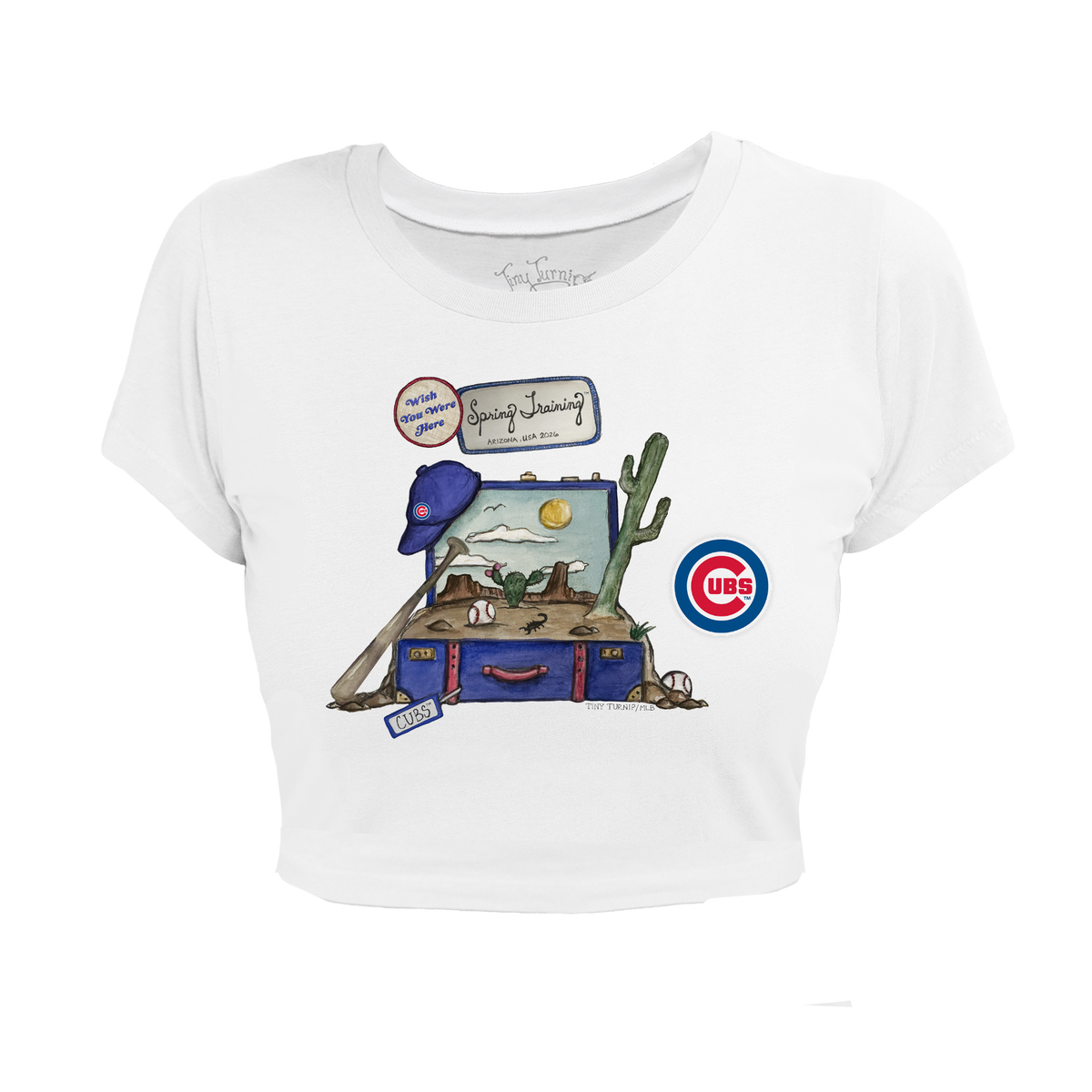 Chicago Cubs Spring Training 2026 Riley Crop Tee - Tiny Turnip