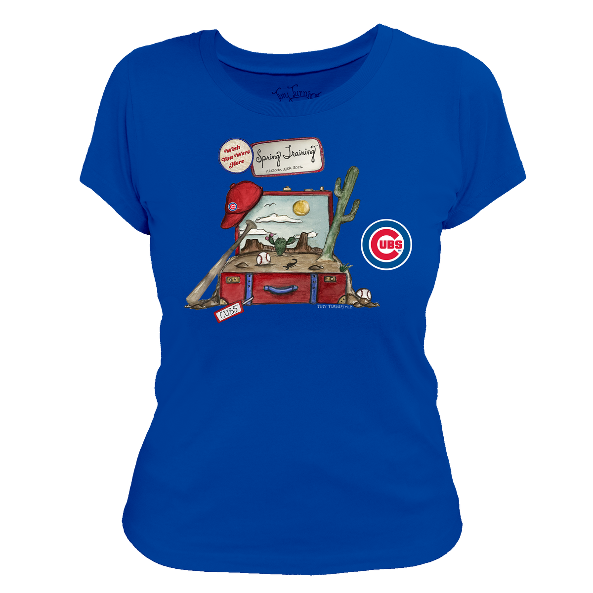 Chicago Cubs Spring Training 2026 Women's Tee Shirt - Tiny Turnip