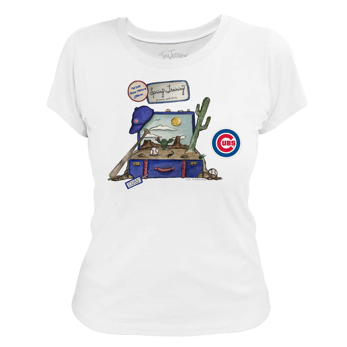 Chicago Cubs Spring Training 2026 Women's Tee Shirt - Tiny Turnip