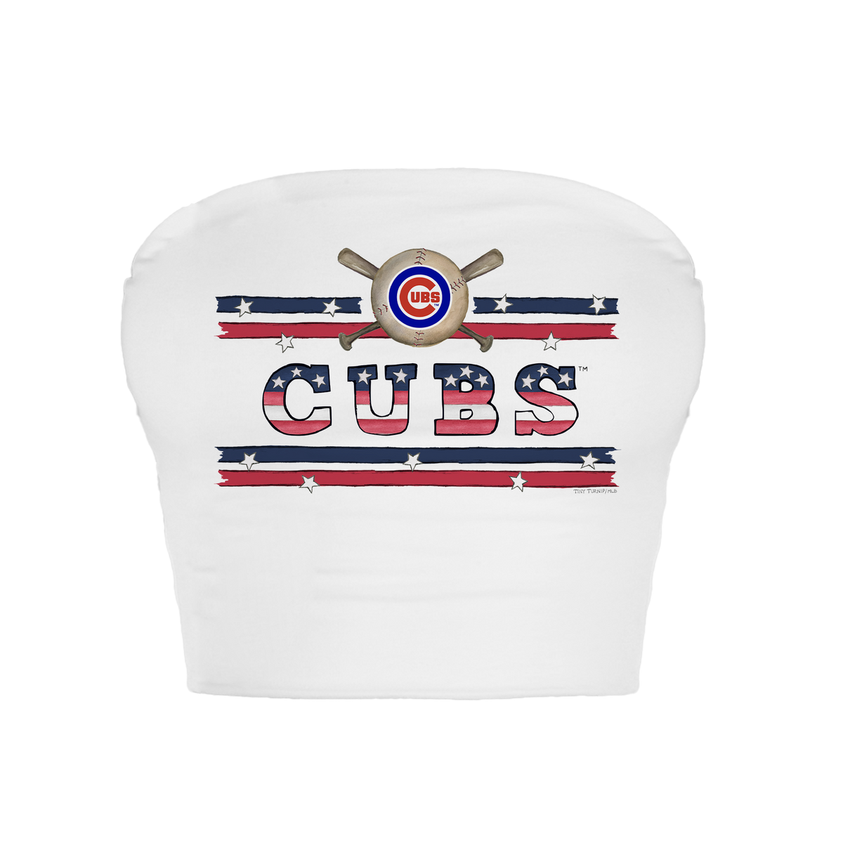Chicago Cubs Stars and Stripes Crop Tube Top