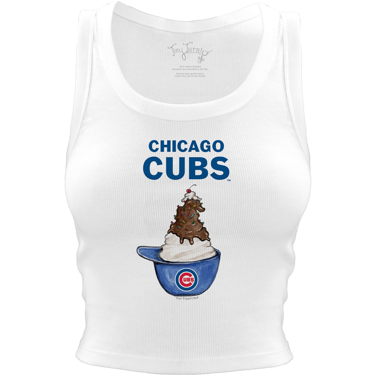 Chicago Cubs Sundae Helmet Crop Tank - Tiny Turnip