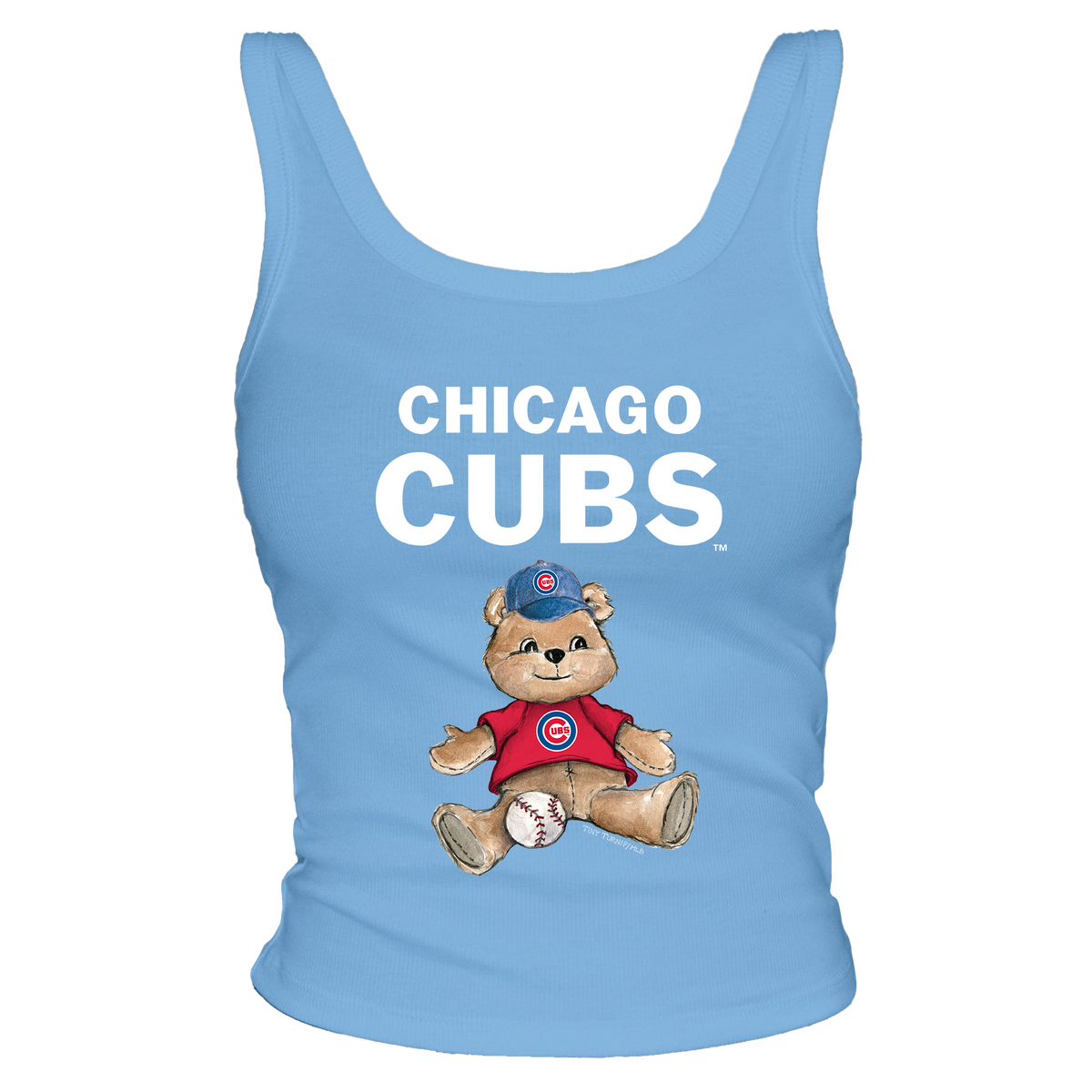Chicago Cubs Teddy Ribbed Tank - Tiny Turnip