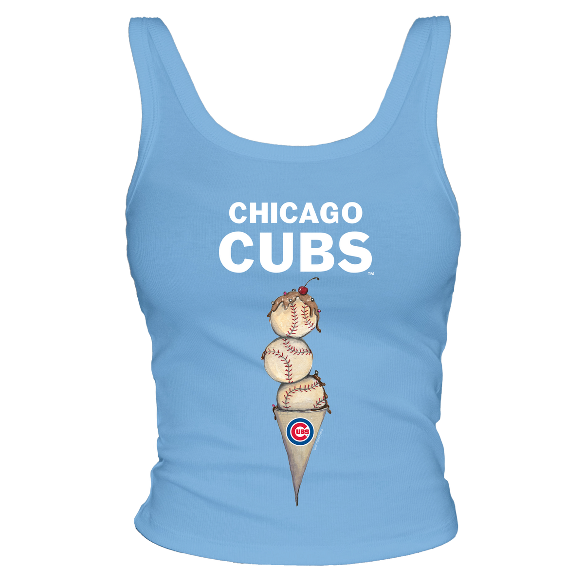 Chicago Cubs Triple Scoop Ribbed Tank