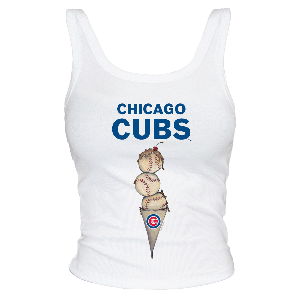Chicago Cubs Triple Scoop Ribbed Tank