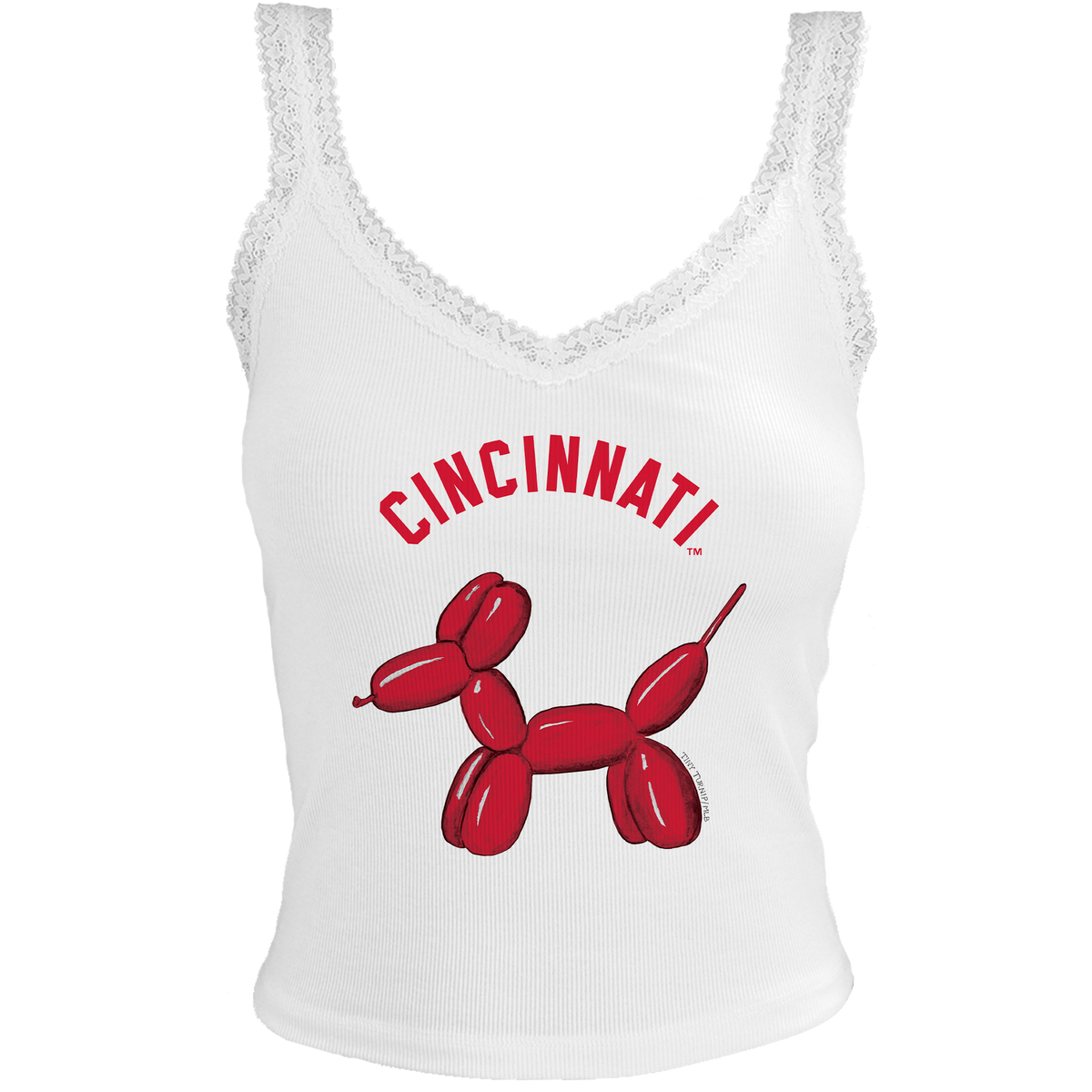 Cincinnati Reds Balloon Dog Lace Tank