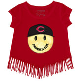 Cincinnati Reds Smiley Fringe Tee