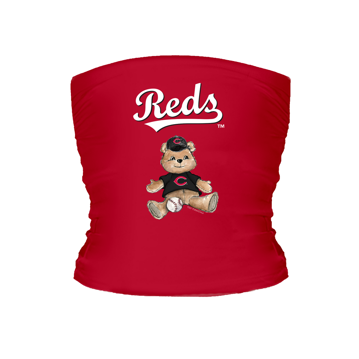 Cincinnati Reds Teddy Tube Top - Tiny Turnip