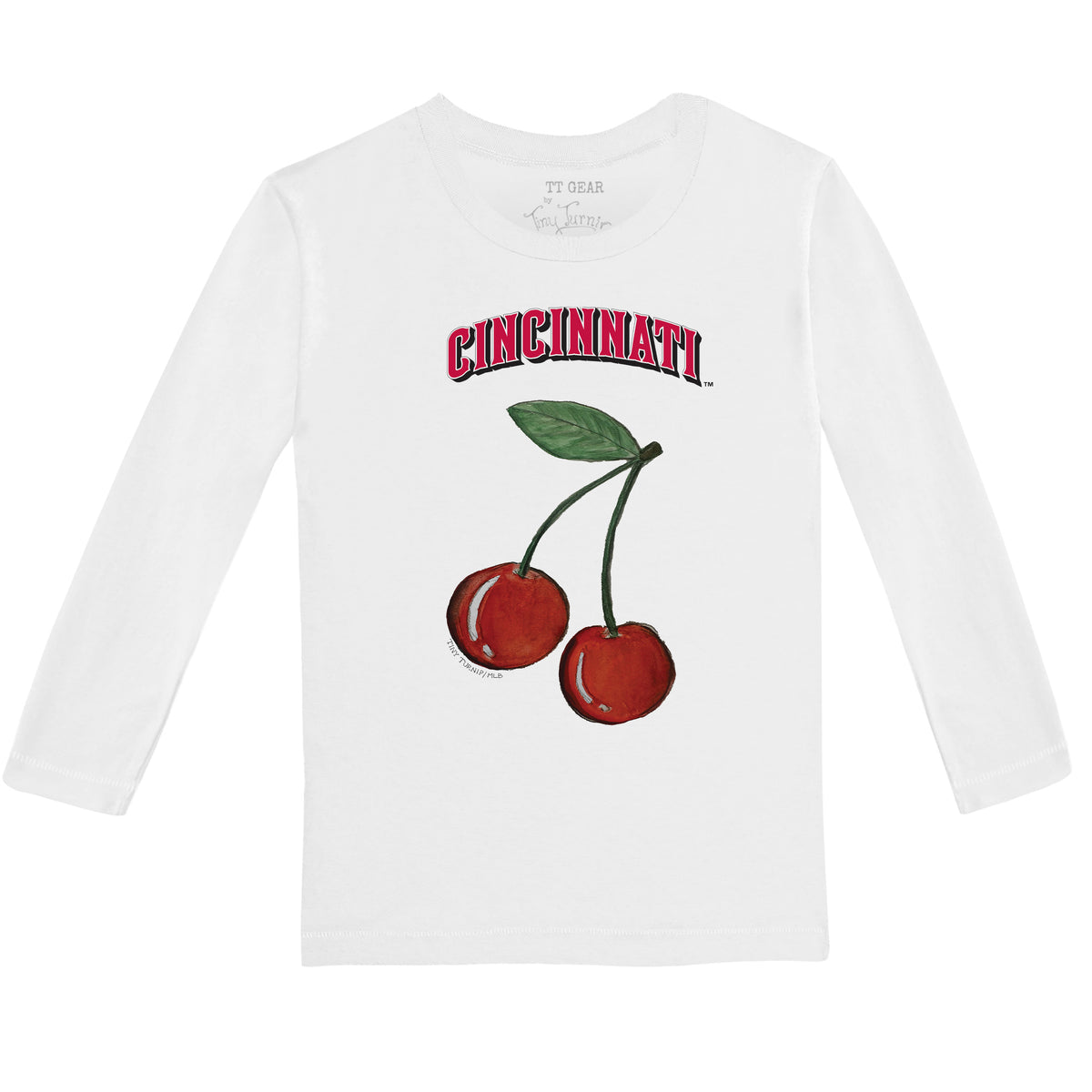 Cincinnati Reds Cherry Long-Sleeve Tee Shirt
