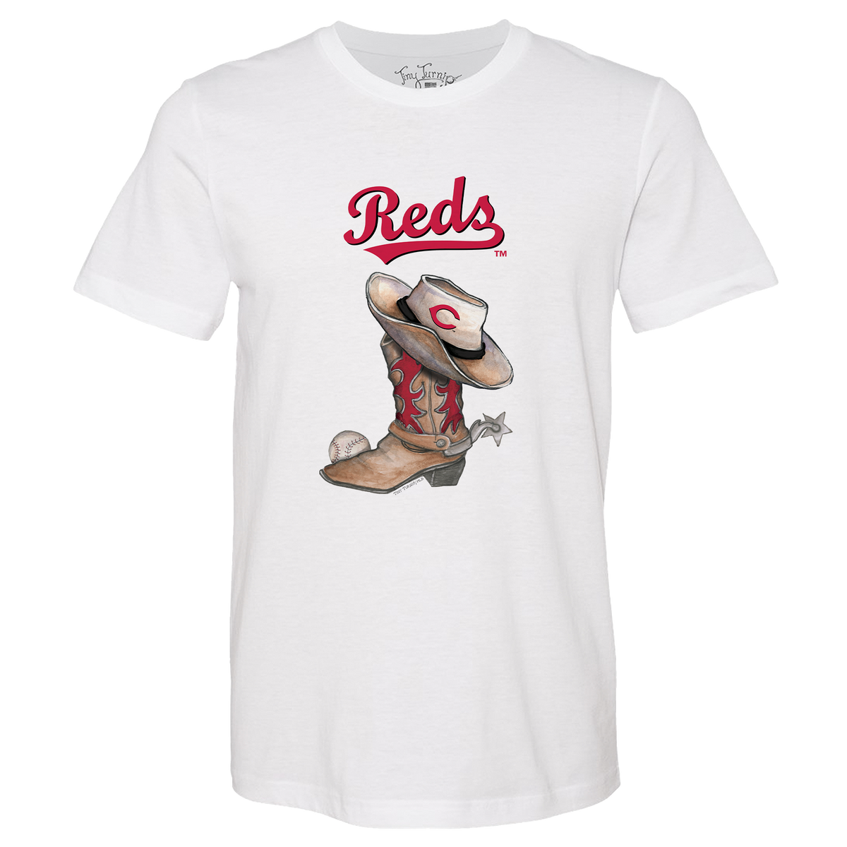 Cincinnati Reds Cowboy Boot Unisex Tee Shirt