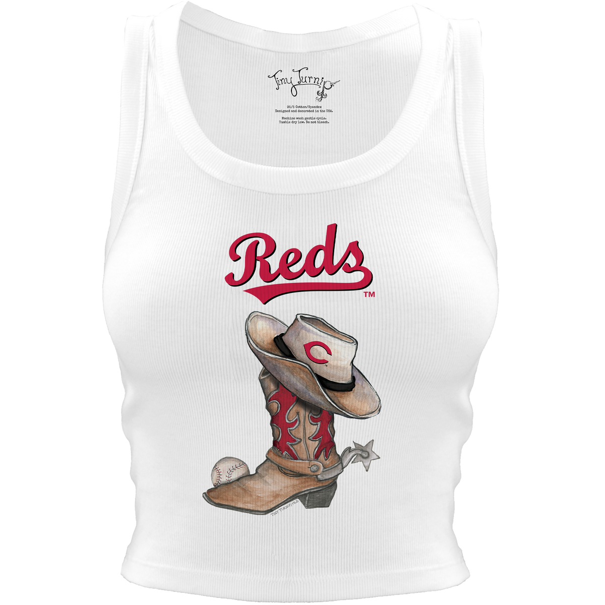 Cincinnati Reds Cowboy Boot Crop Tank