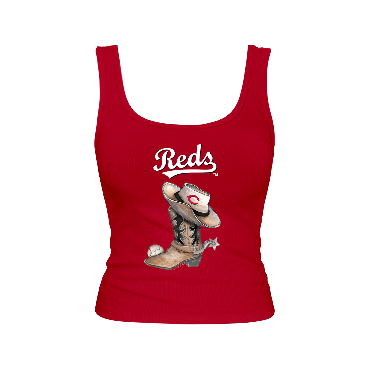 Cincinnati Reds Cowboy Boot Emmy Tank