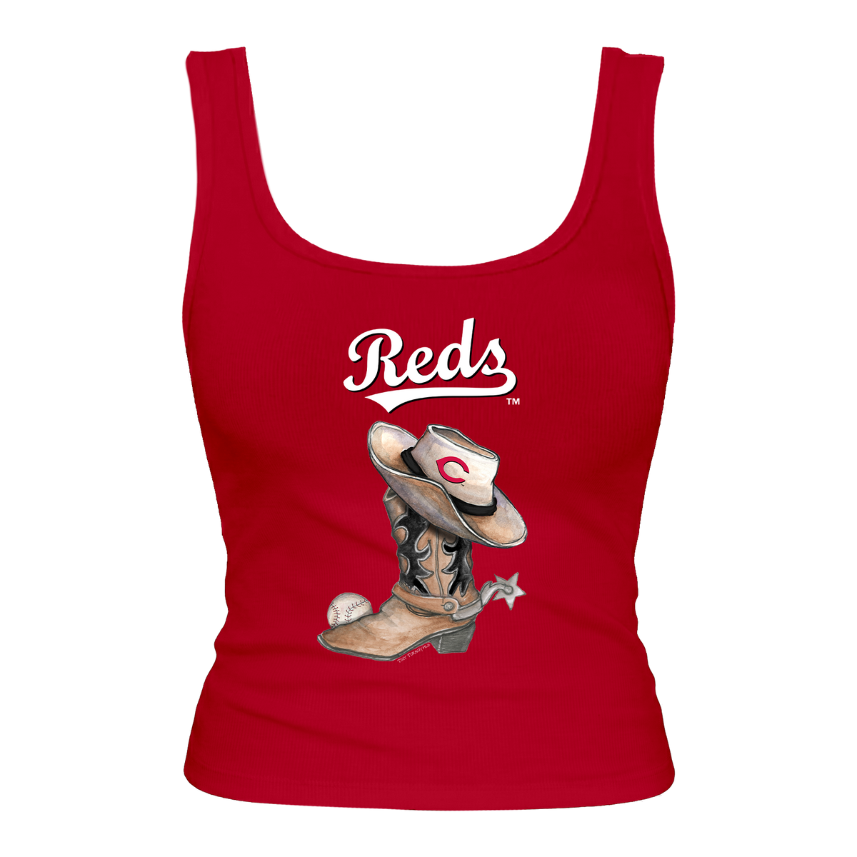 Cincinnati Reds Cowboy Boot Emmy Tank