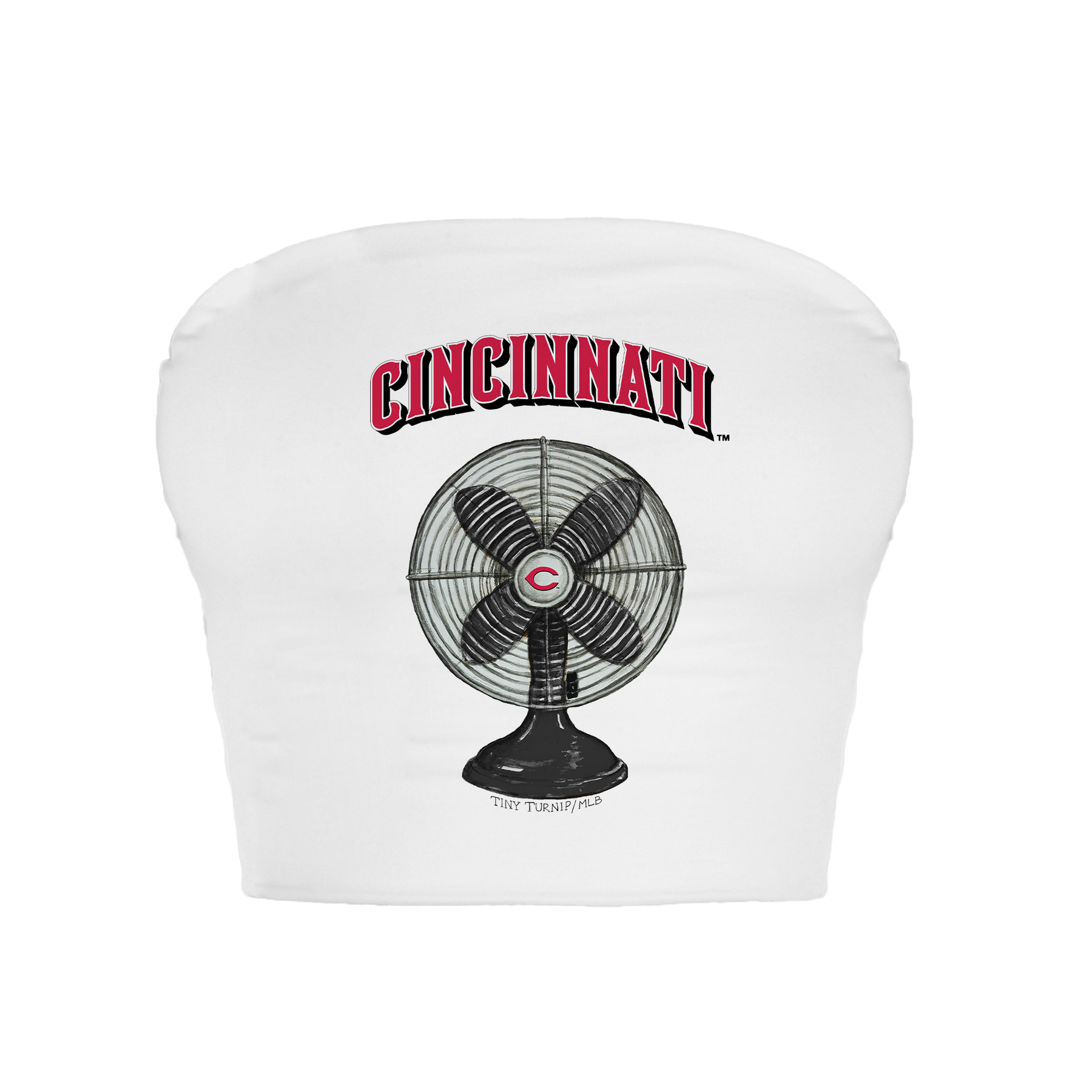 Cincinnati Reds Fan Crop Tube Top