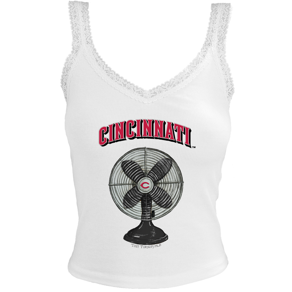 Cincinnati Reds Fan Lace Tank