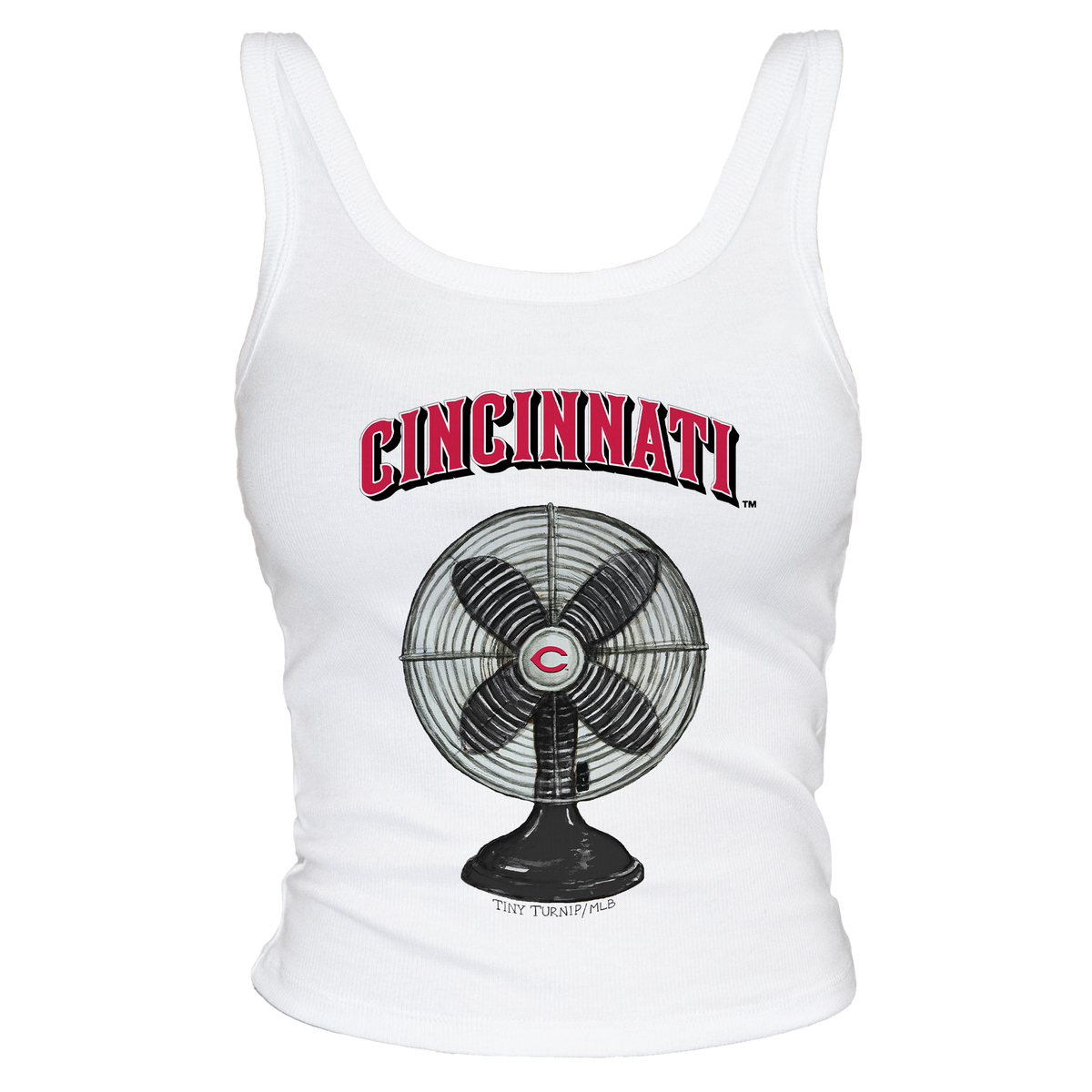 Cincinnati Reds Fan Crop Tank - Tiny Turnip