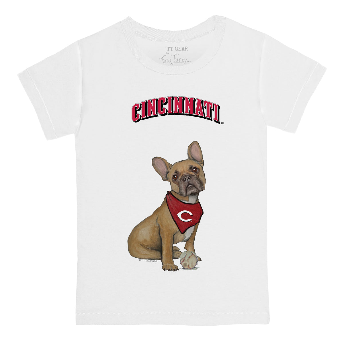 Cincinnati Reds French Bulldog Tee Shirt