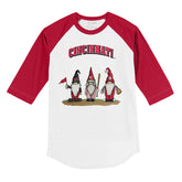 Cincinnati Reds Gnomes 3/4 Red Sleeve Raglan