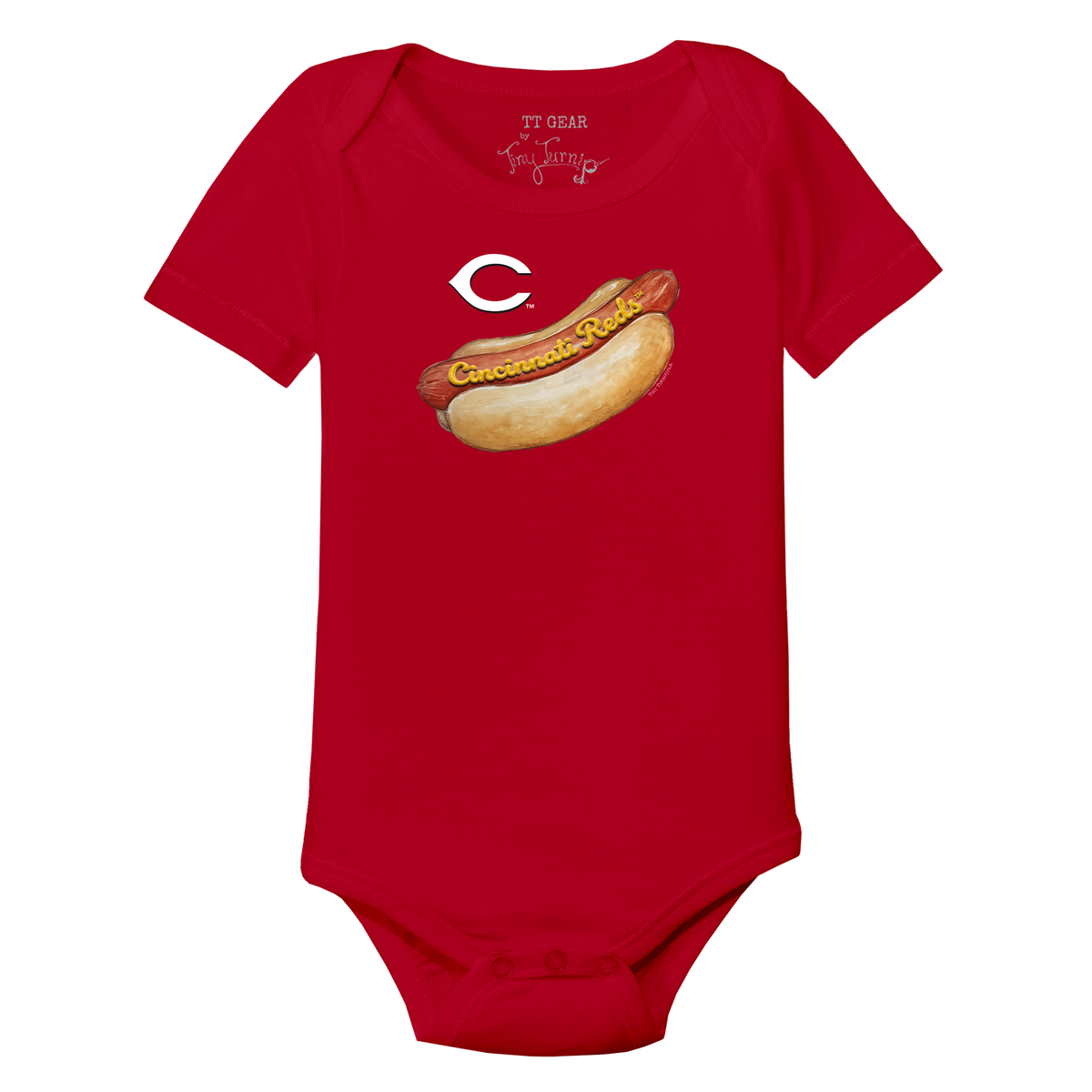 Cincinnati Reds Hot Dog Short Sleeve Snapper