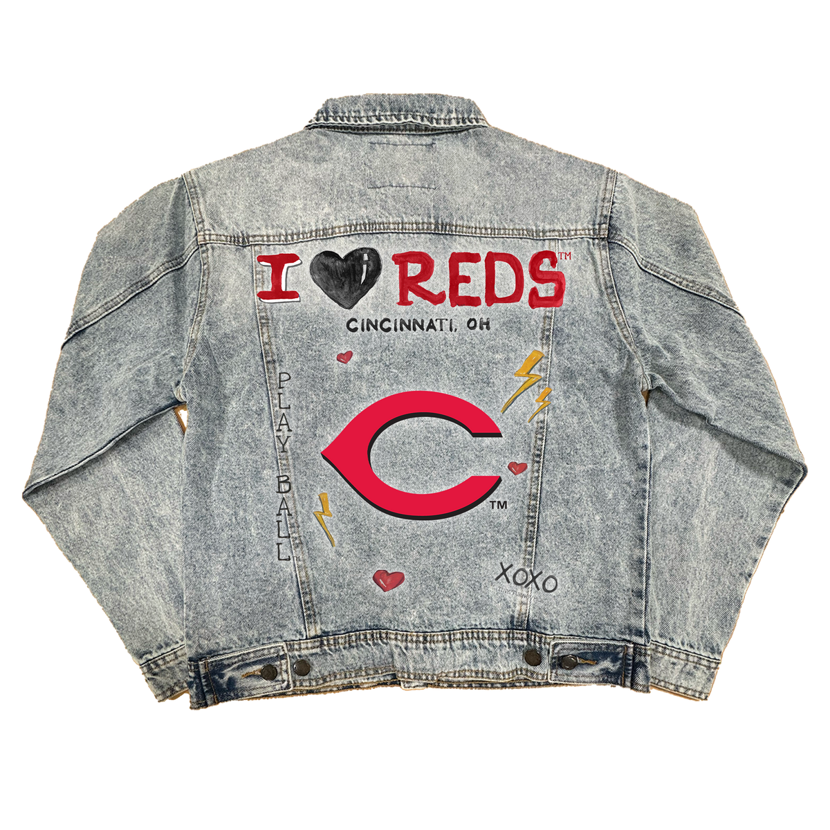 I Heart Reds Boyfriend Denim Jacket - Tiny Turnip