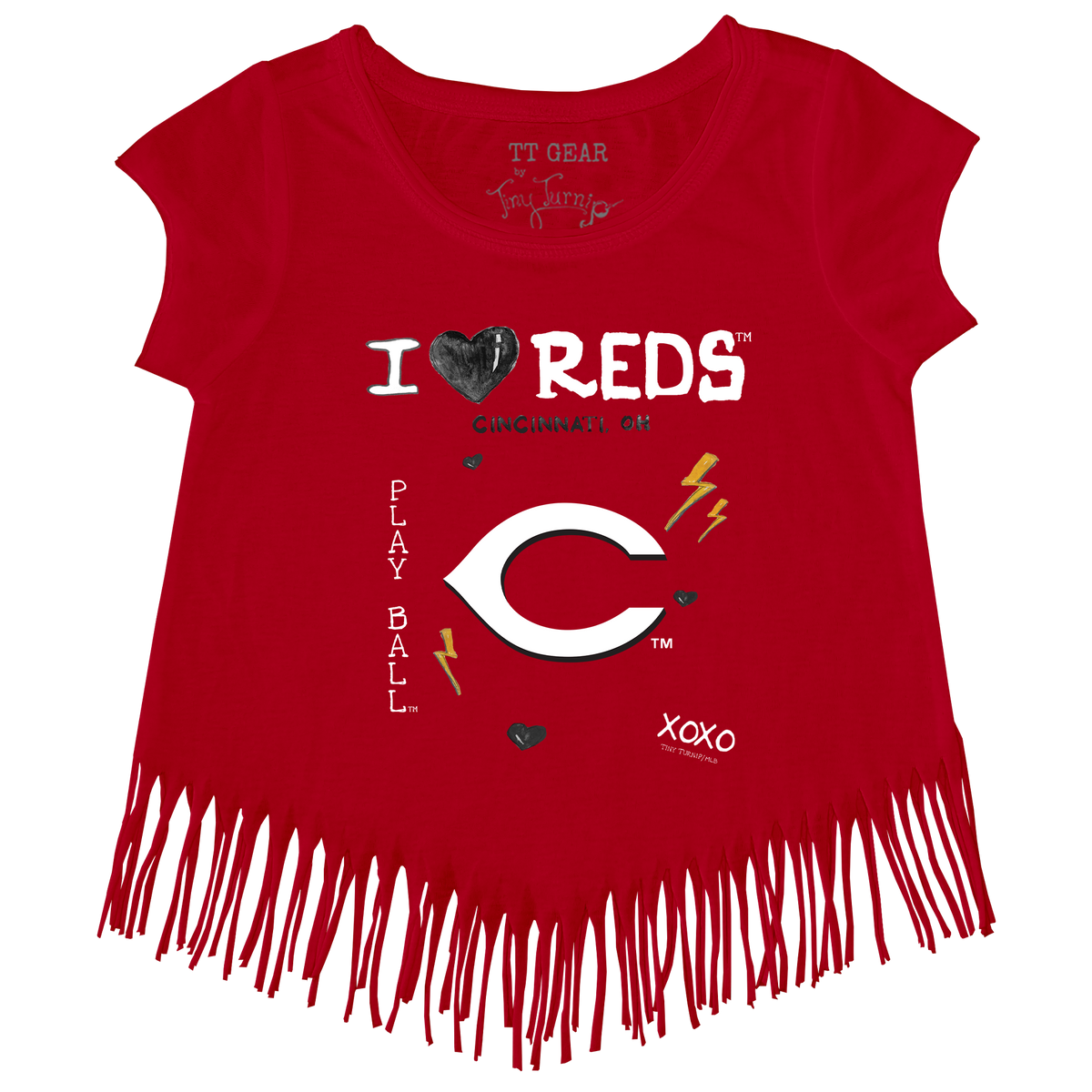 I Heart Reds Fringe Tee - Tiny Turnip