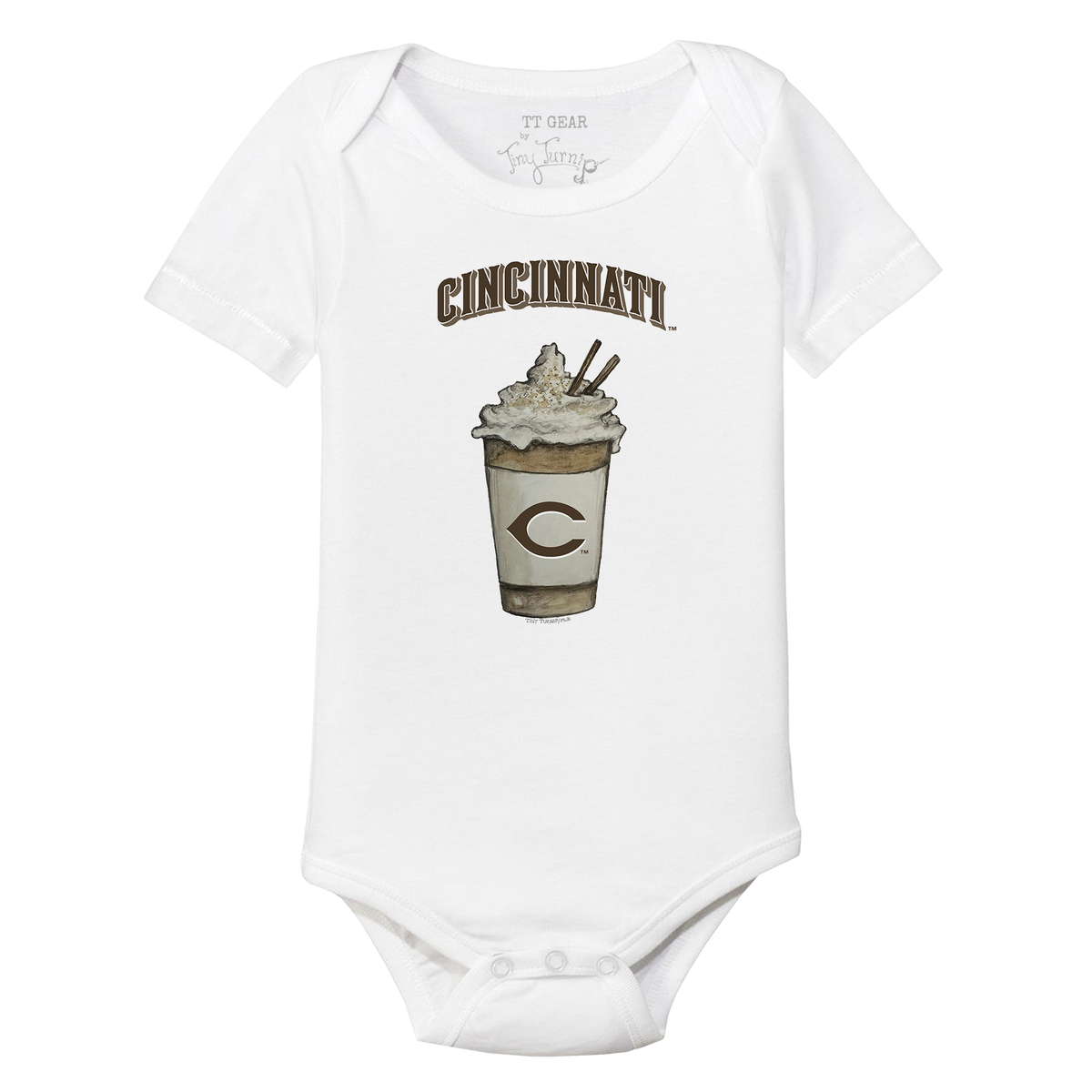 Cincinnati Reds Latte Short Sleeve Snapper