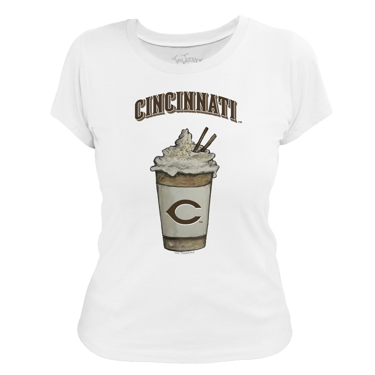 Cincinnati Reds Latte Women's Tee Shirt