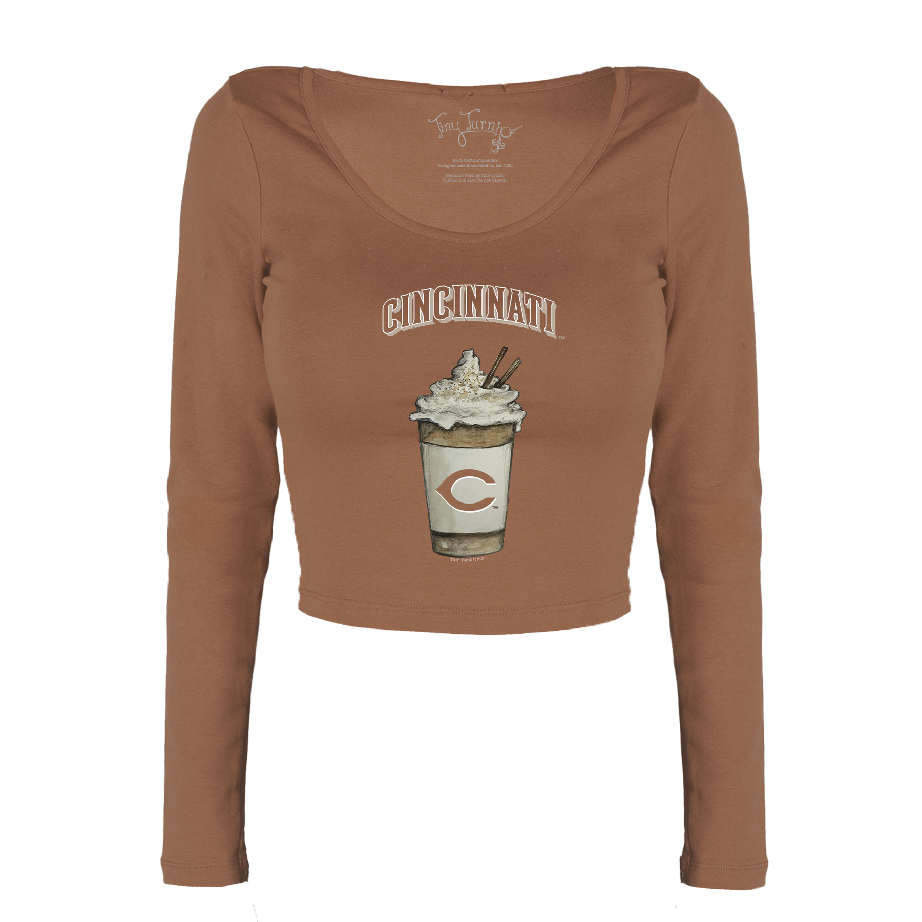 Cincinnati Reds Latte Women's Lucy Long Sleeve