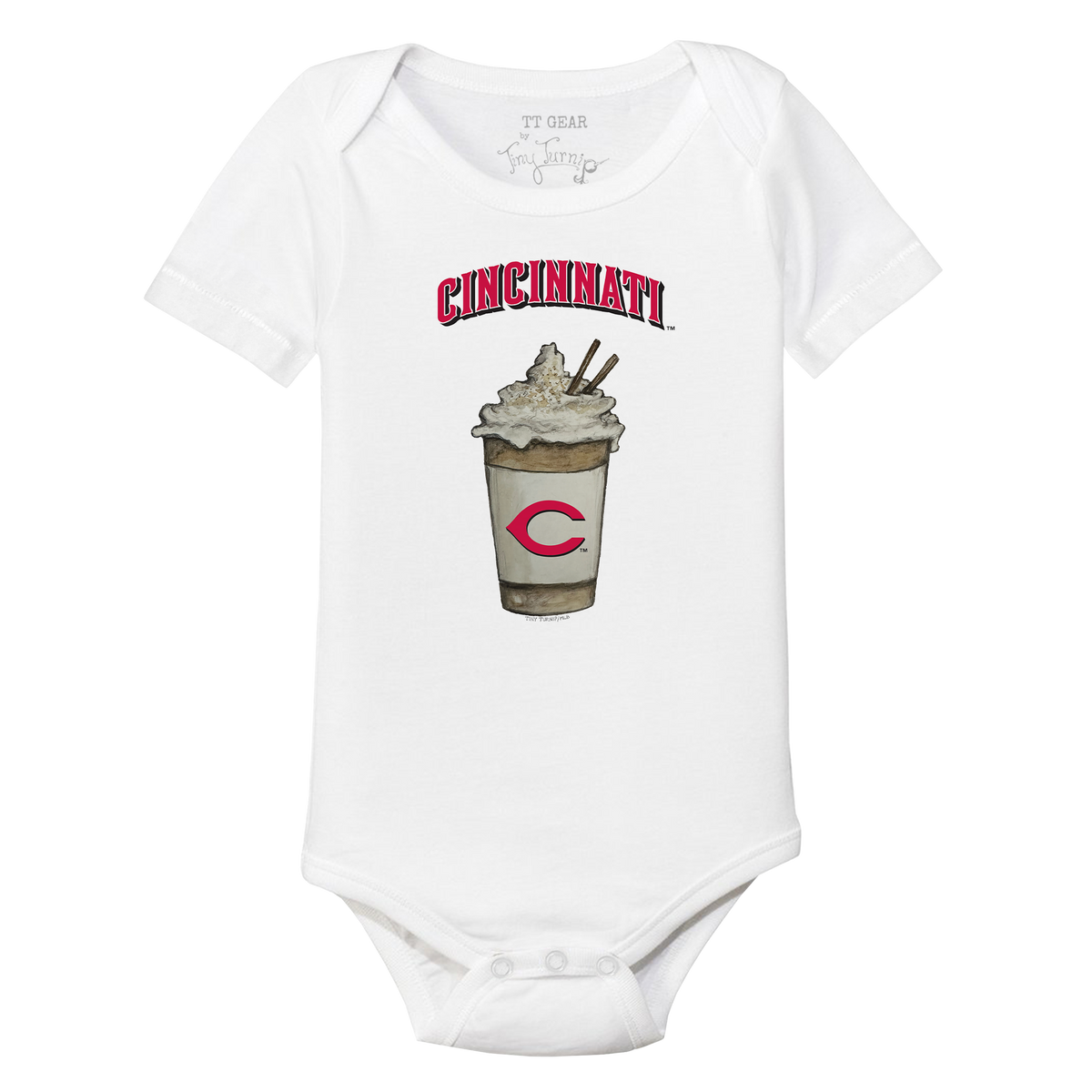 Cincinnati Reds Latte Short Sleeve Snapper