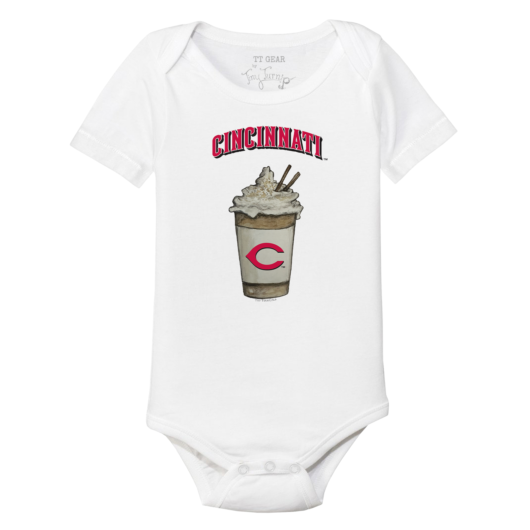 Cincinnati Reds Latte Short Sleeve Snapper