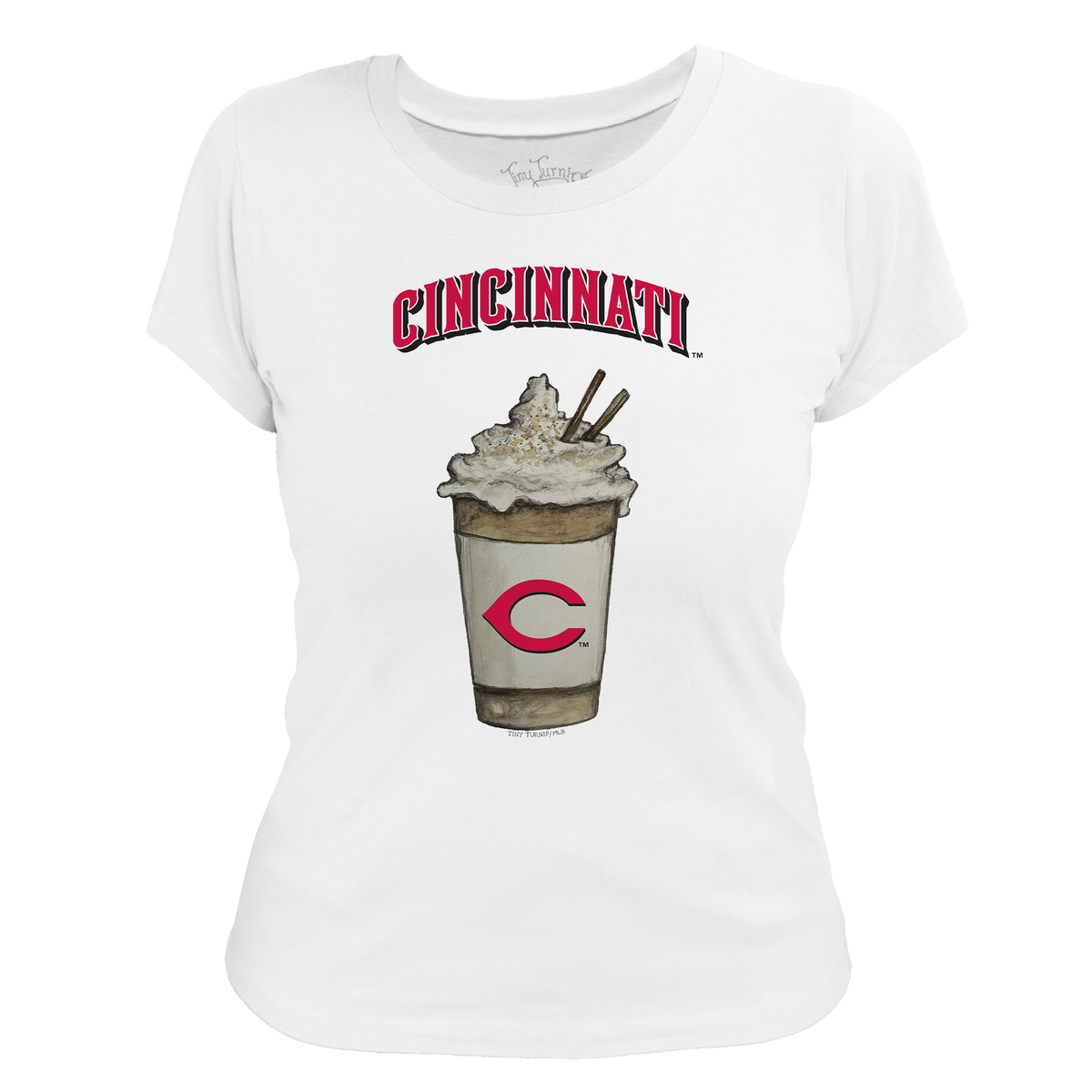 Cincinnati Reds Latte Women's Tee Shirt