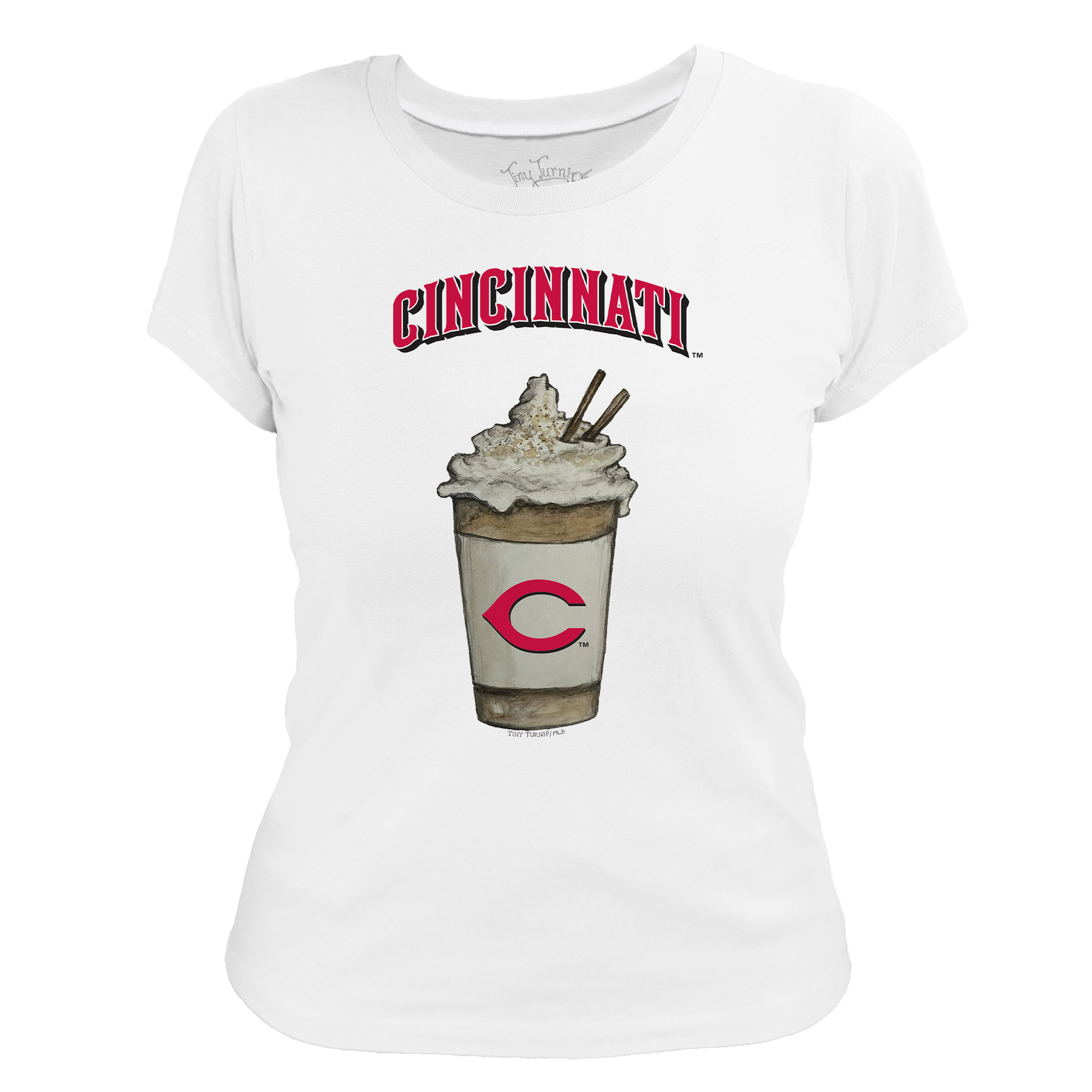Cincinnati Reds Latte Women's Tee Shirt