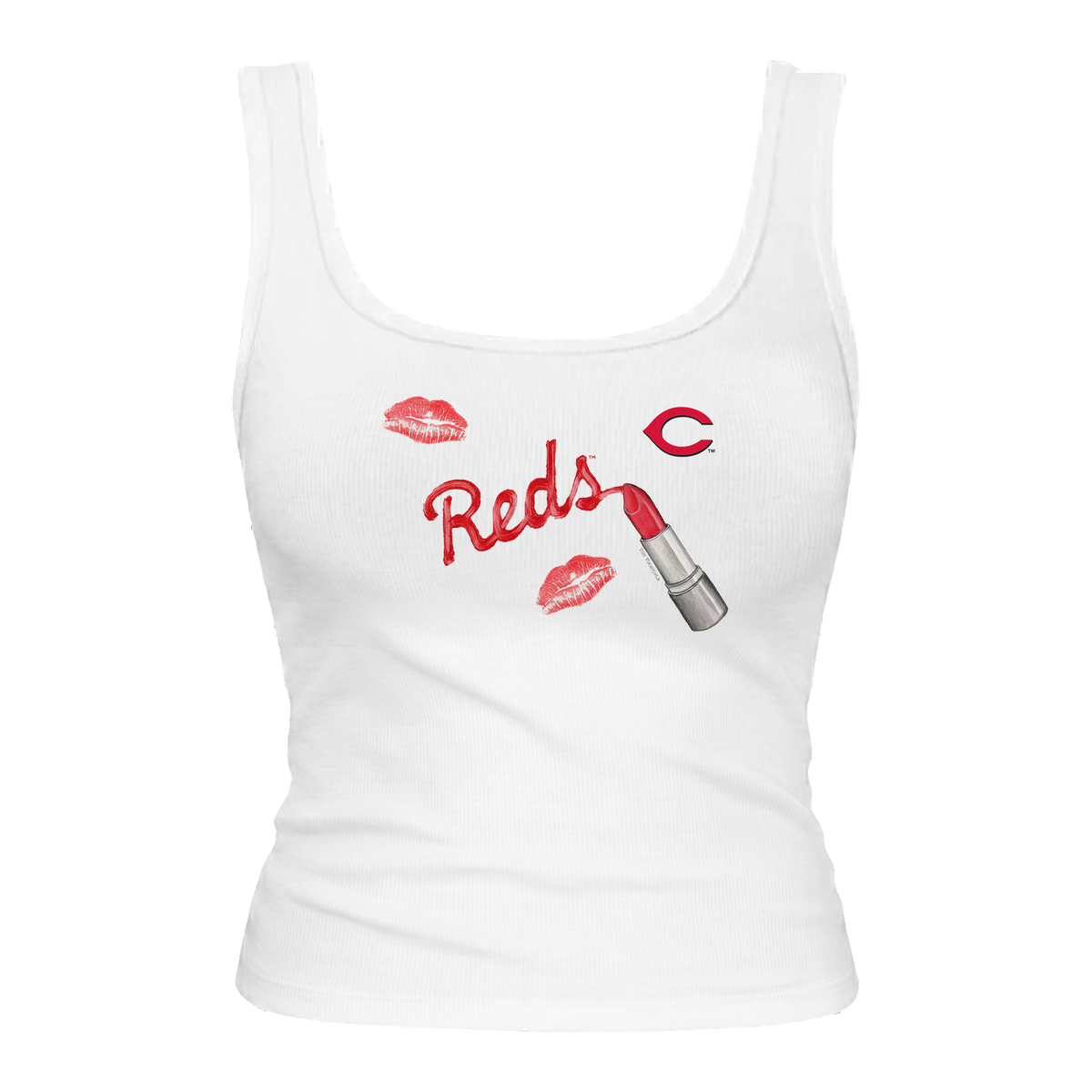 Cincinnati Reds Lipstick Emmy Tank