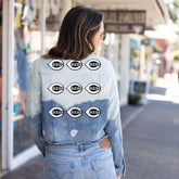 Cincinnati Reds Dip-Dyed Khloe Denim Logo Grid