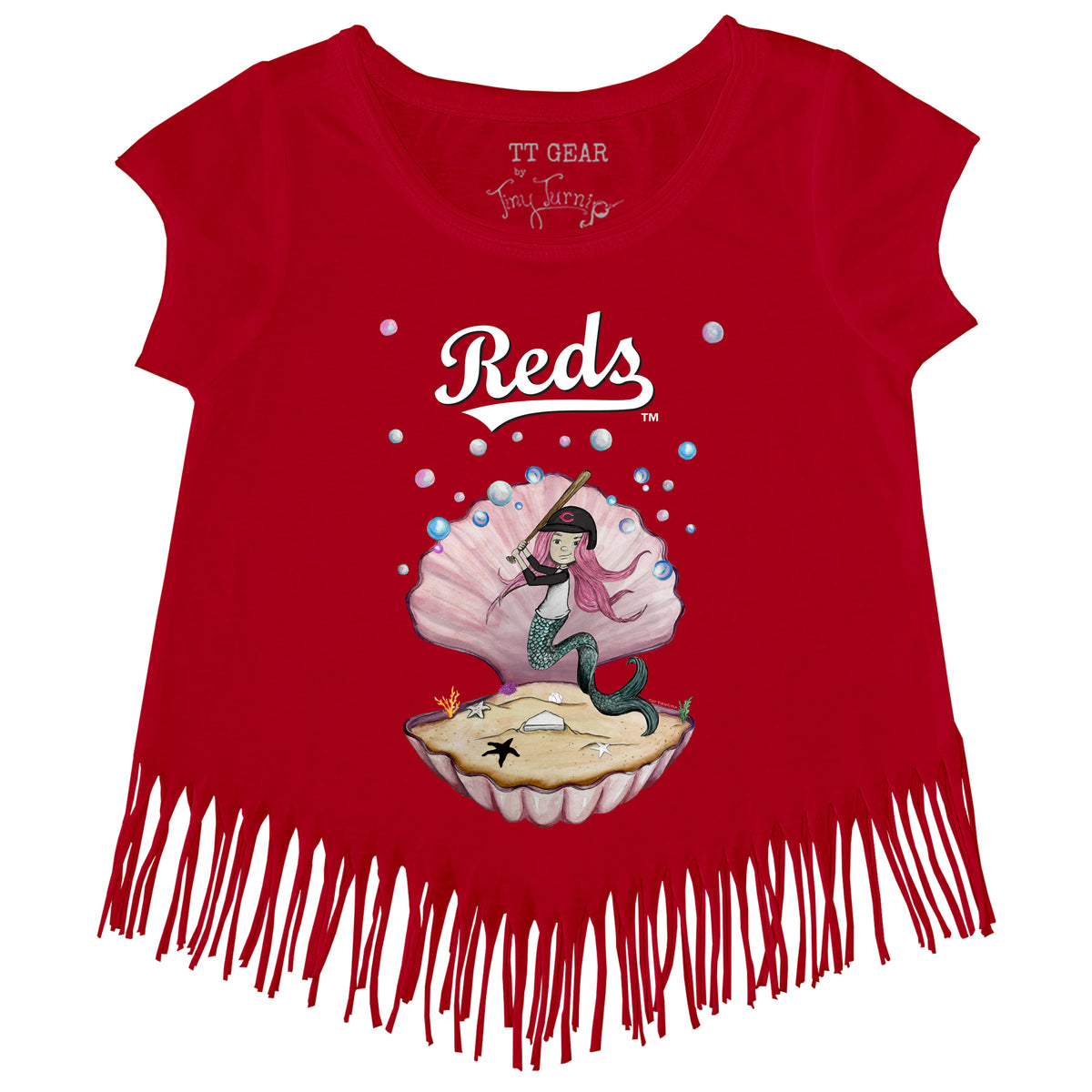Cincinnati Reds Mermaid Fringe Tee