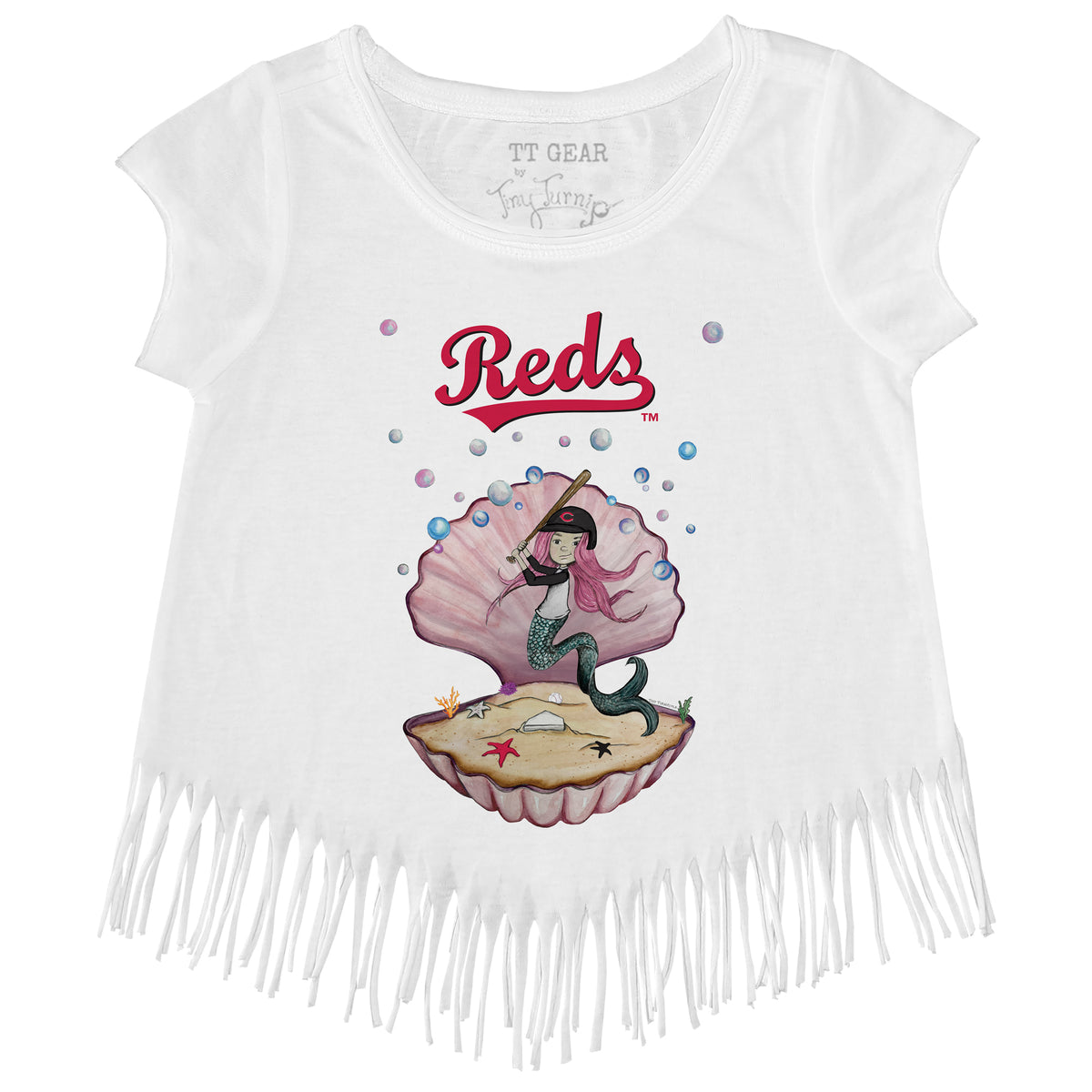Cincinnati Reds Mermaid Fringe Tee