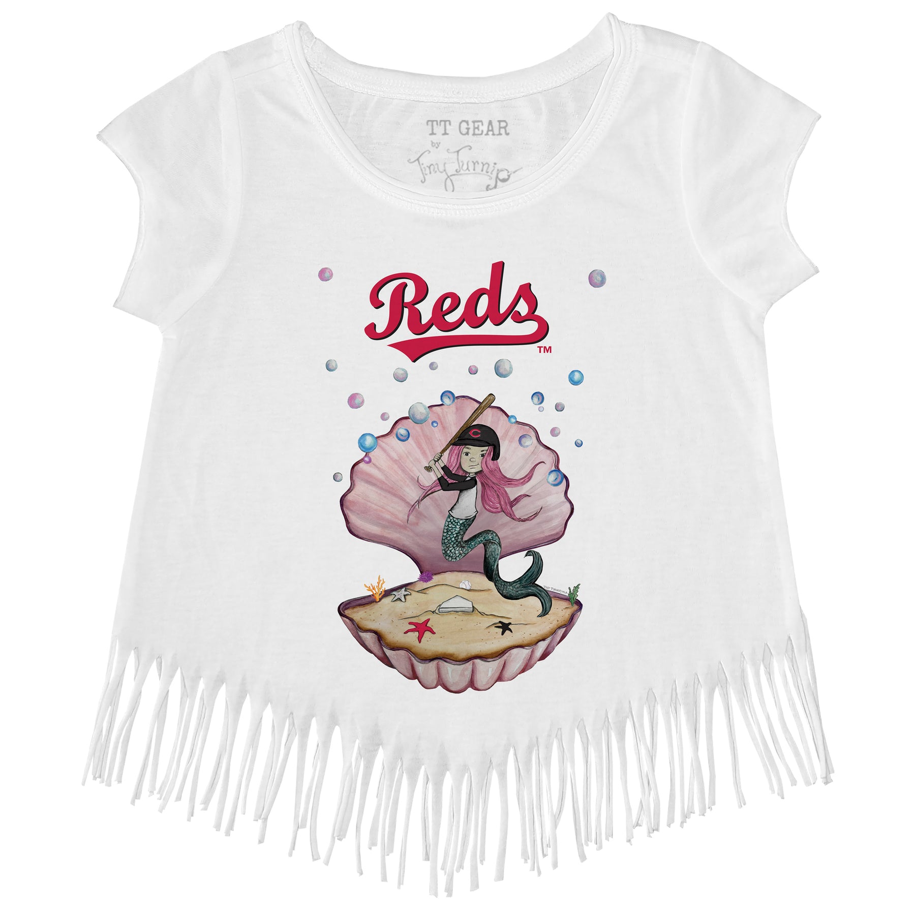 Cincinnati Reds Mermaid Fringe Tee